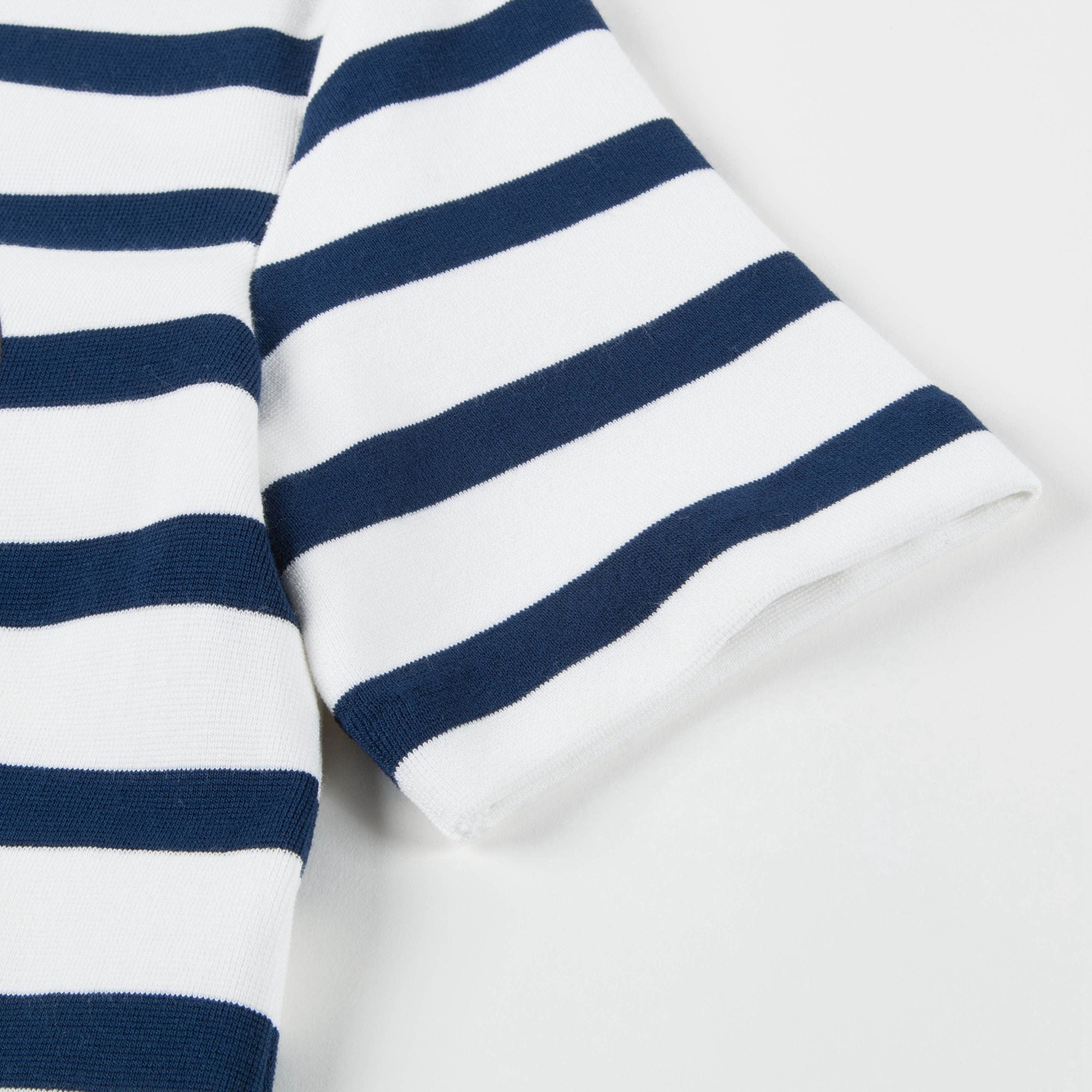 Girls Navy & Cloud Stripes Dress
