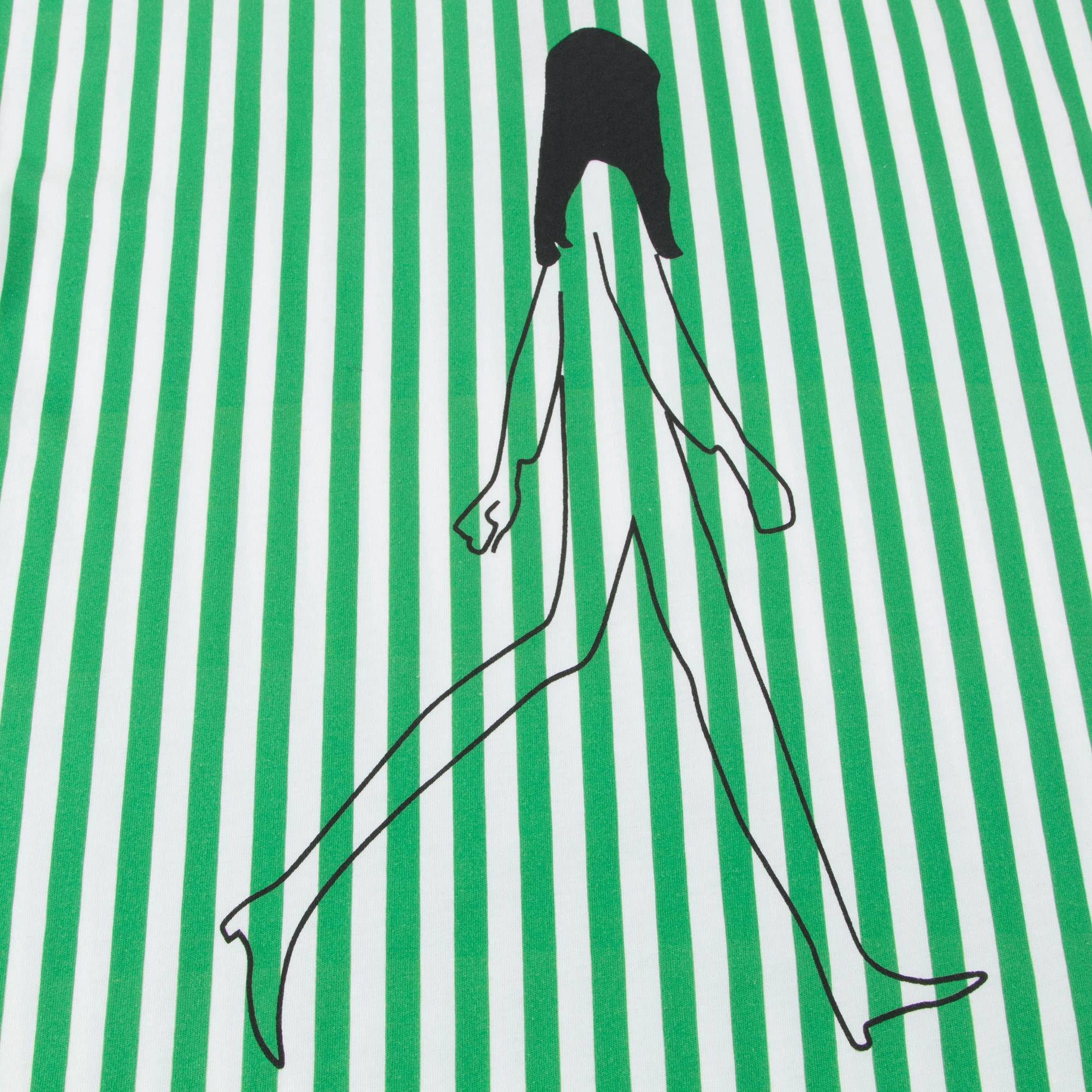 Girls Green Stripes Cotton Dress