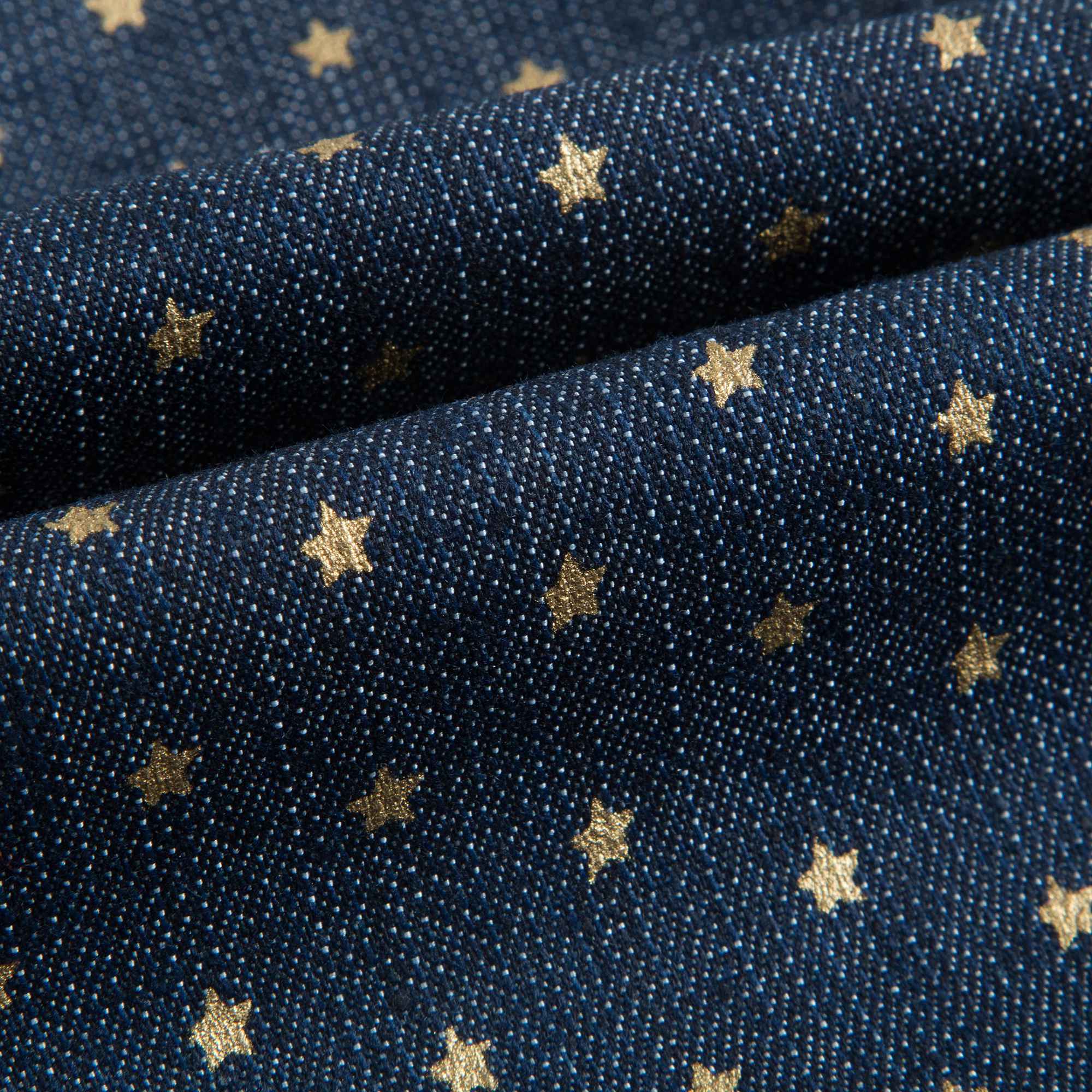 Girls Denim Blue Star Printed Bag