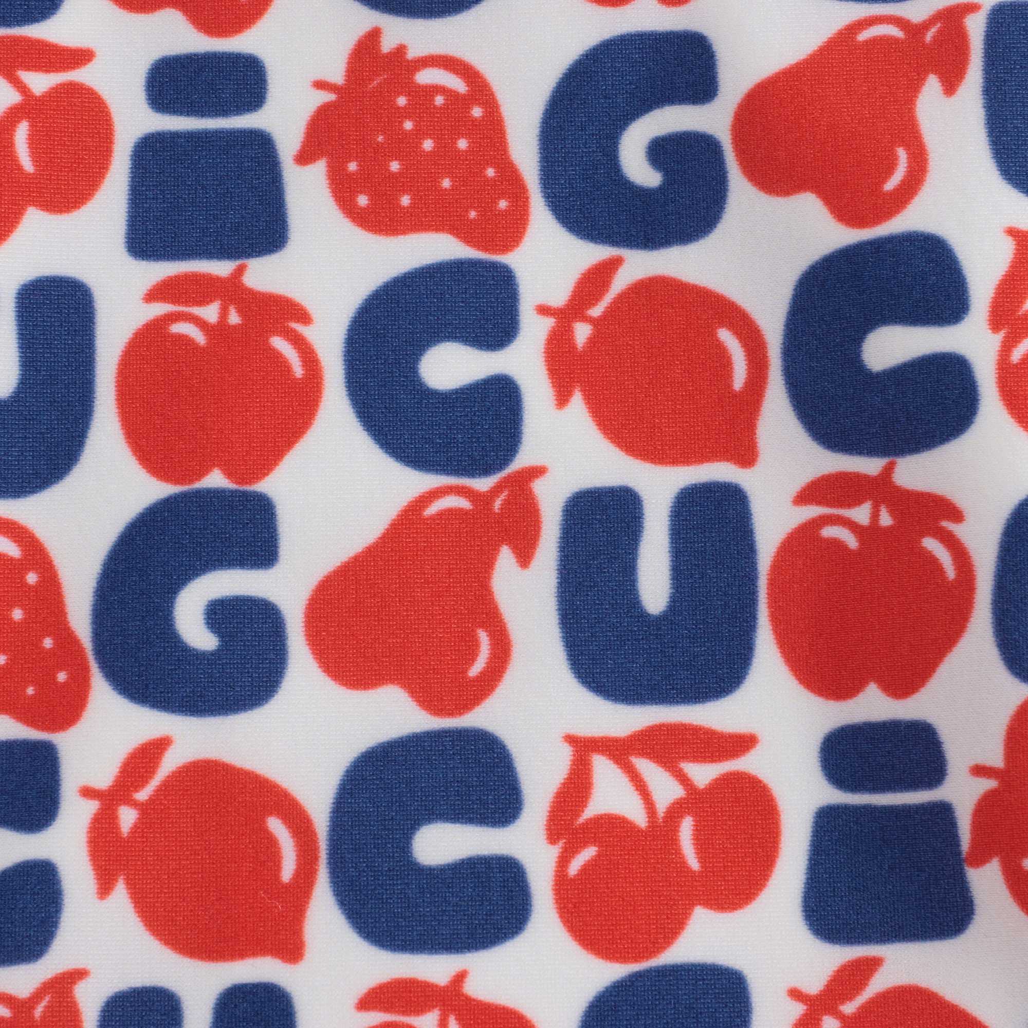 Baby Girls Red & Blue Logo Swimsuit