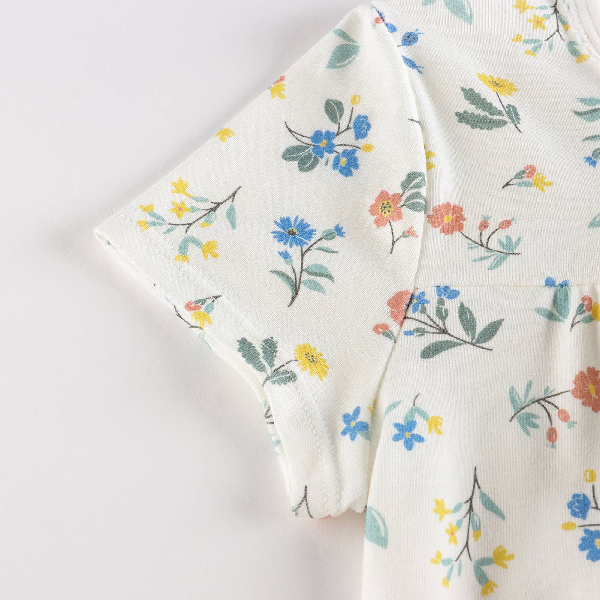 Girls White Cotton Dress Set