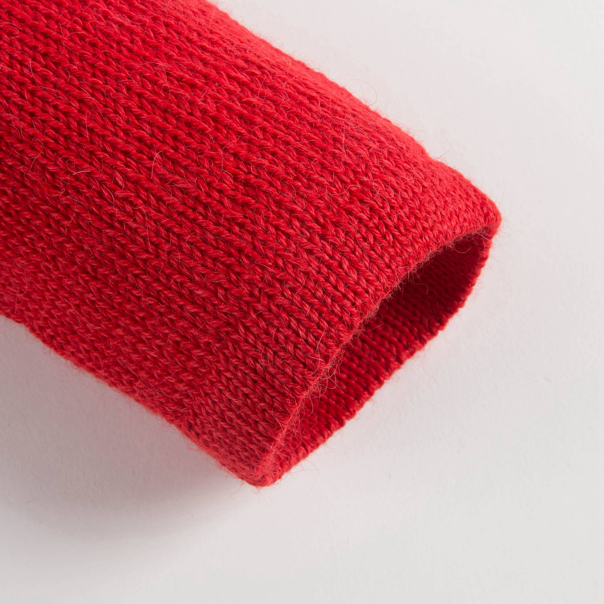Girls Red Cotton Baby Alpaca Sweater