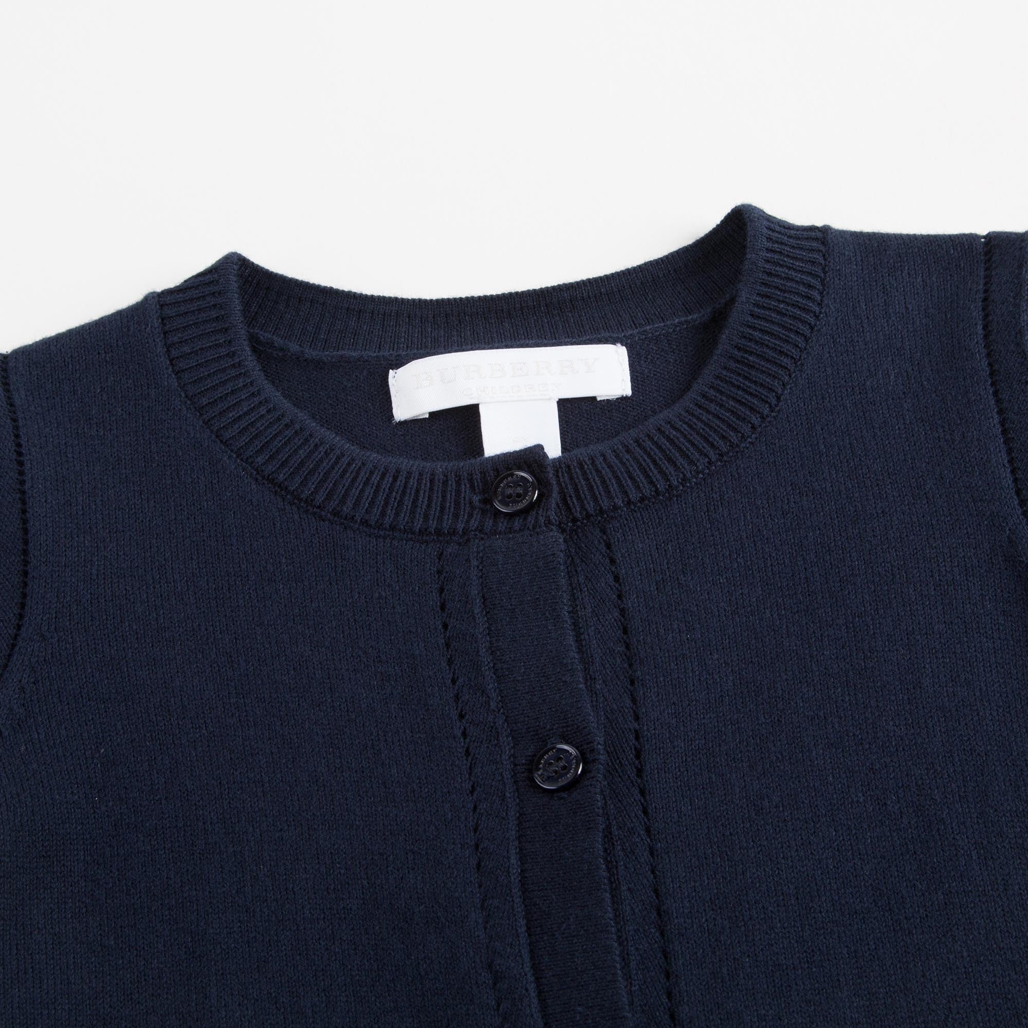 Girls Navy Blue Cotton Cardigan