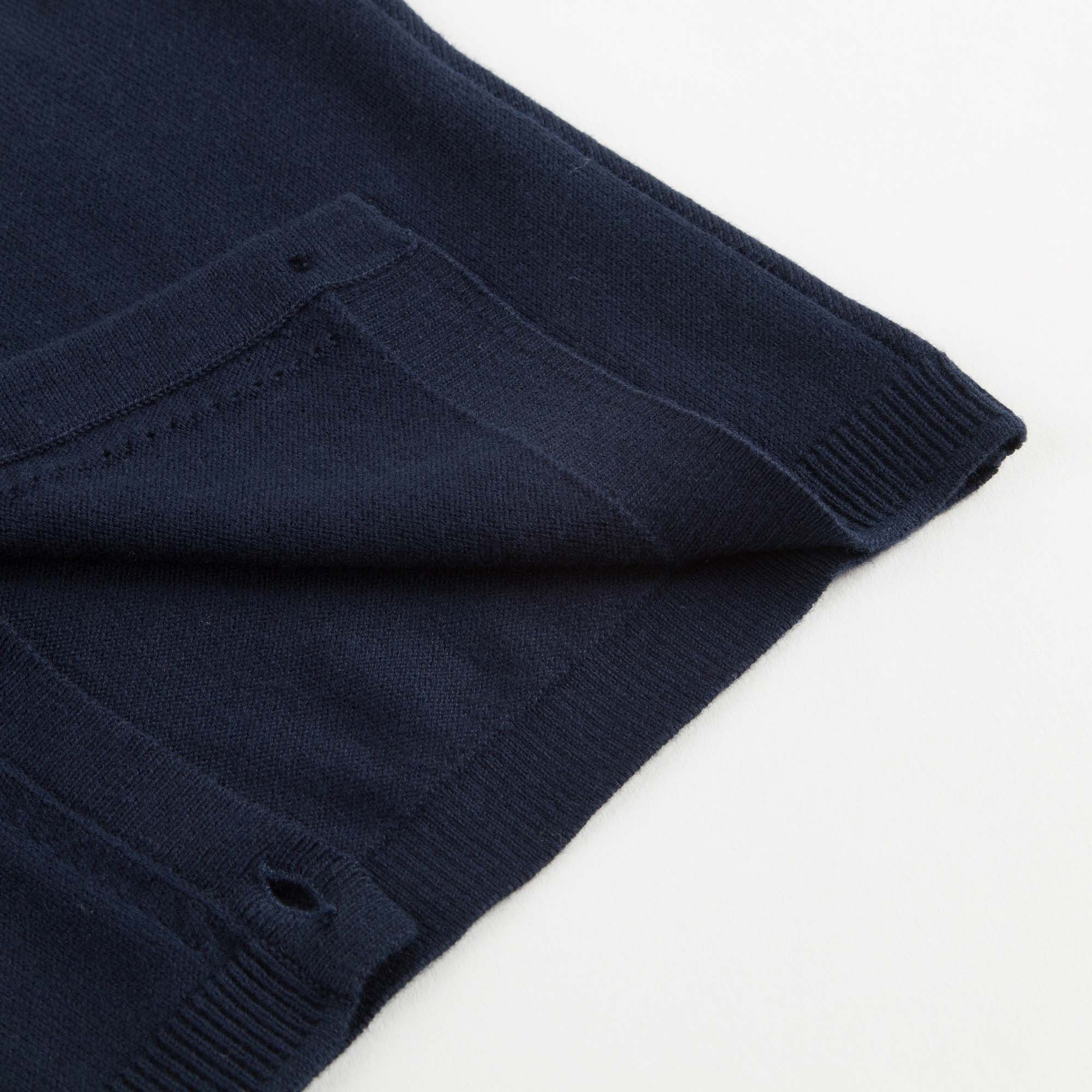 Girls Navy Blue Cotton Cardigan