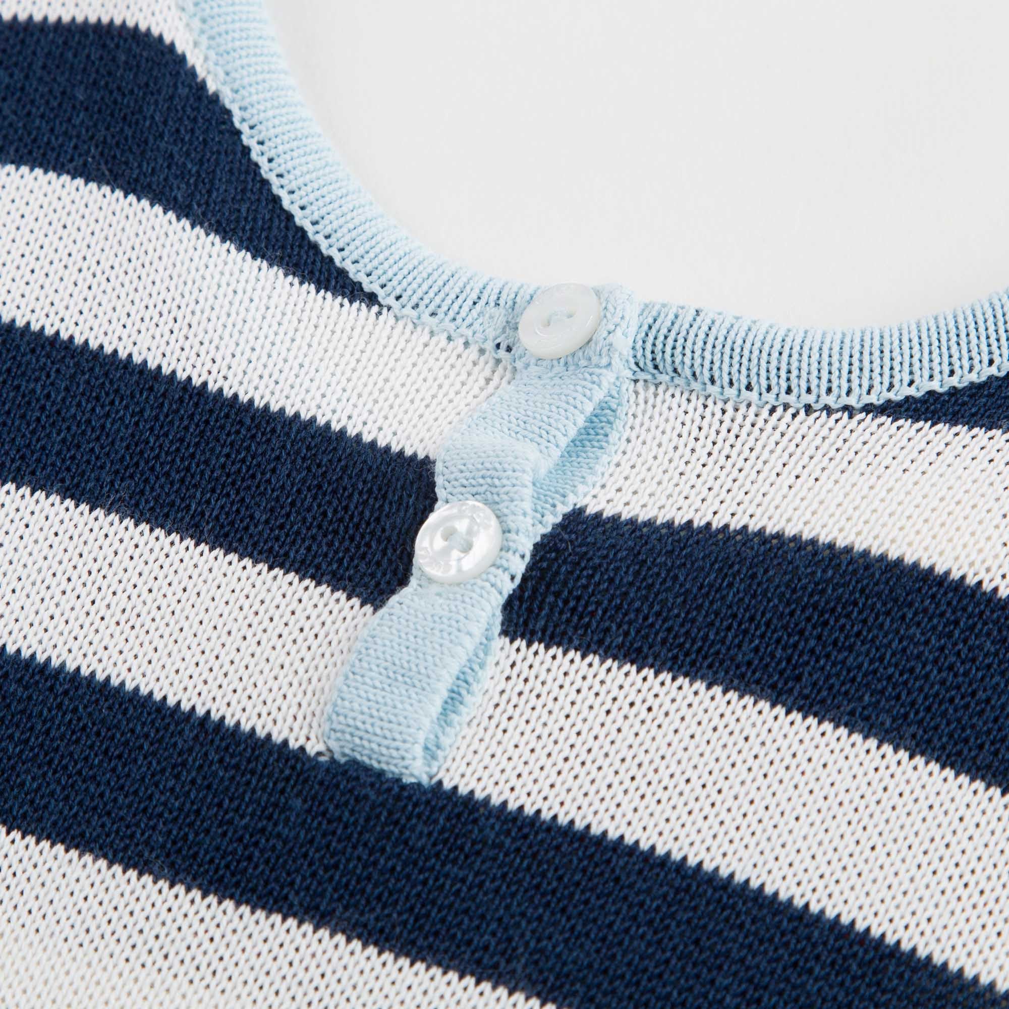 Baby Girls Blue Striped Dress