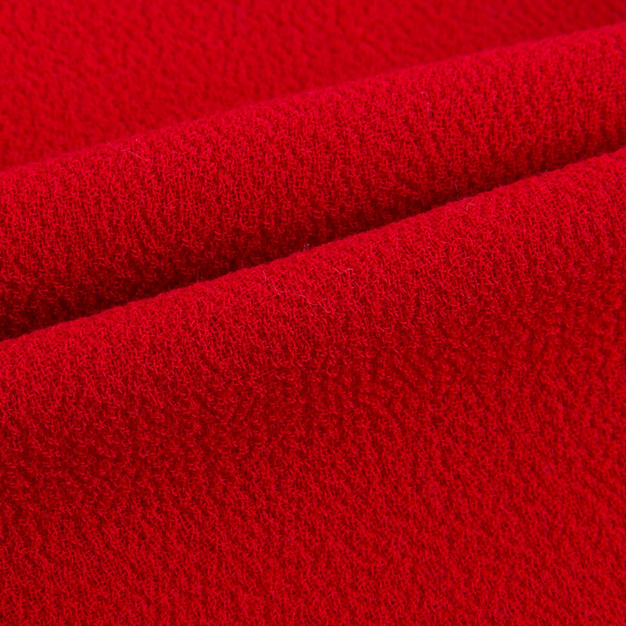 Girls Bright Red Wool Dress