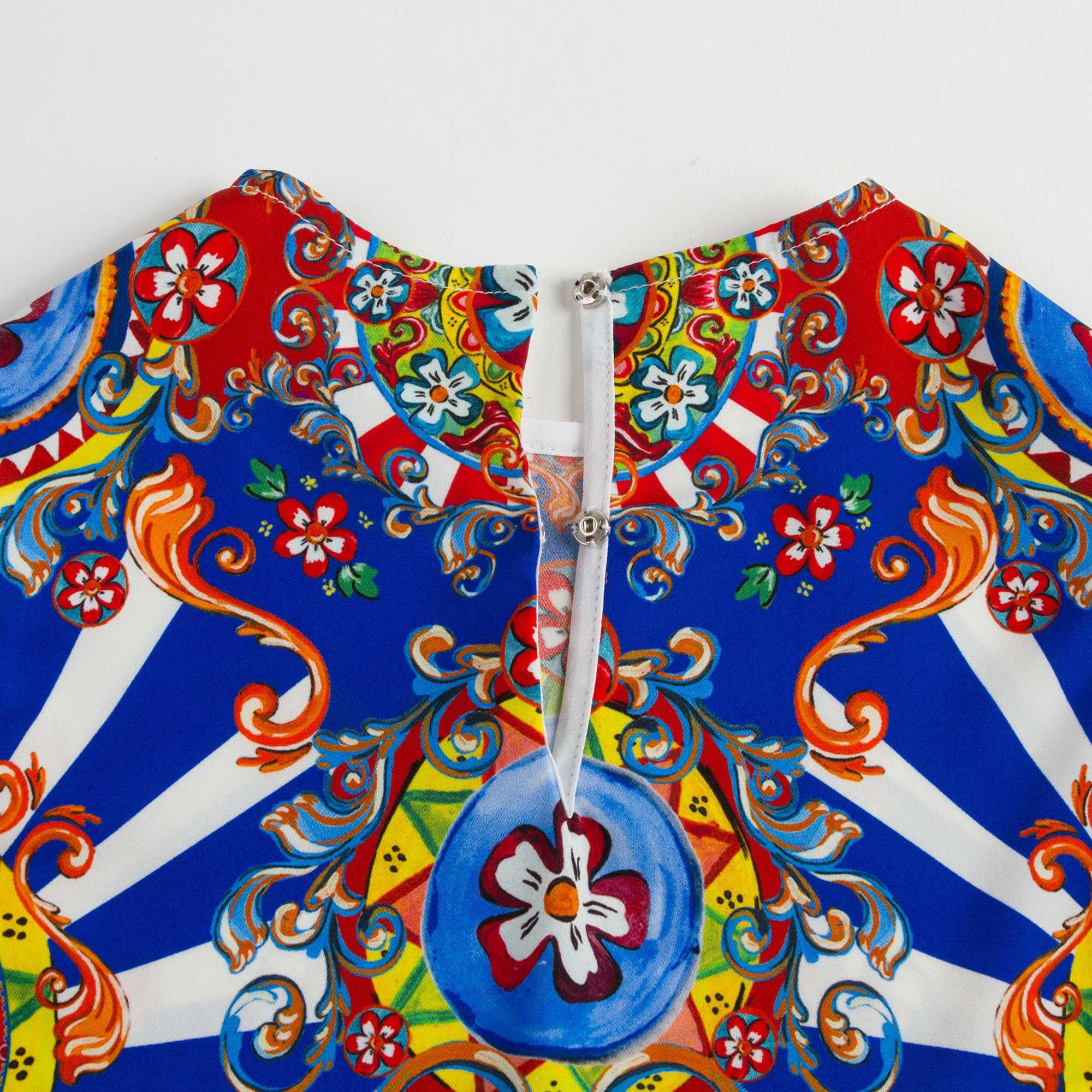 Girls Multicolor Printed Sleeveless T-Shirt