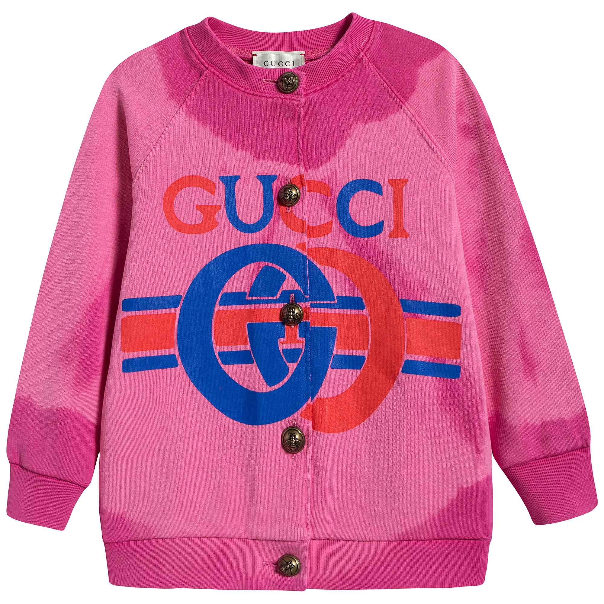 Baby Girls Bright Pink Logo Cardigan