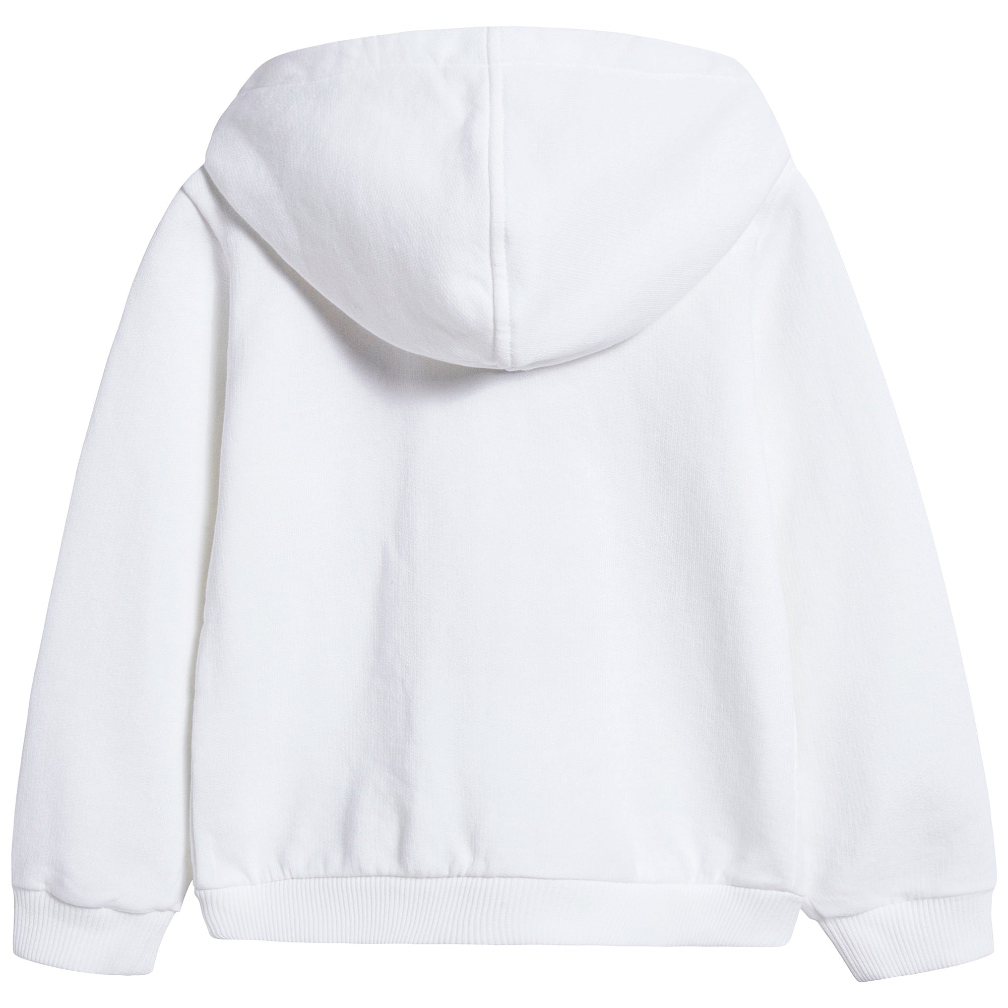 Baby Girls Girls White Cotton Zip-up Top