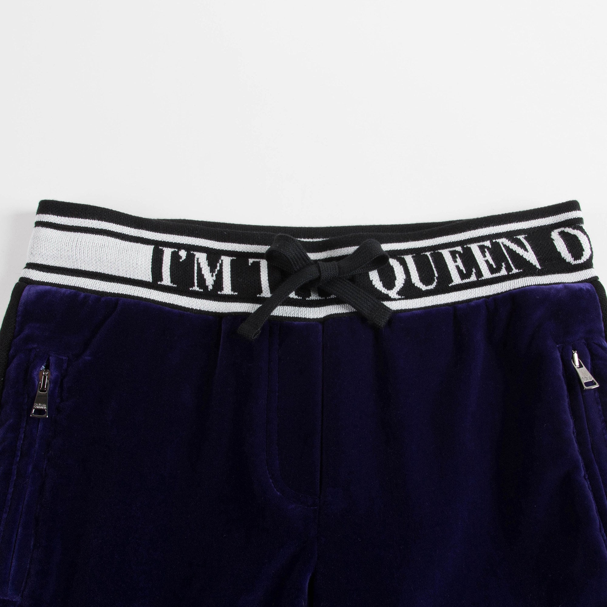 Girls Dark Purple Cotton Trousers