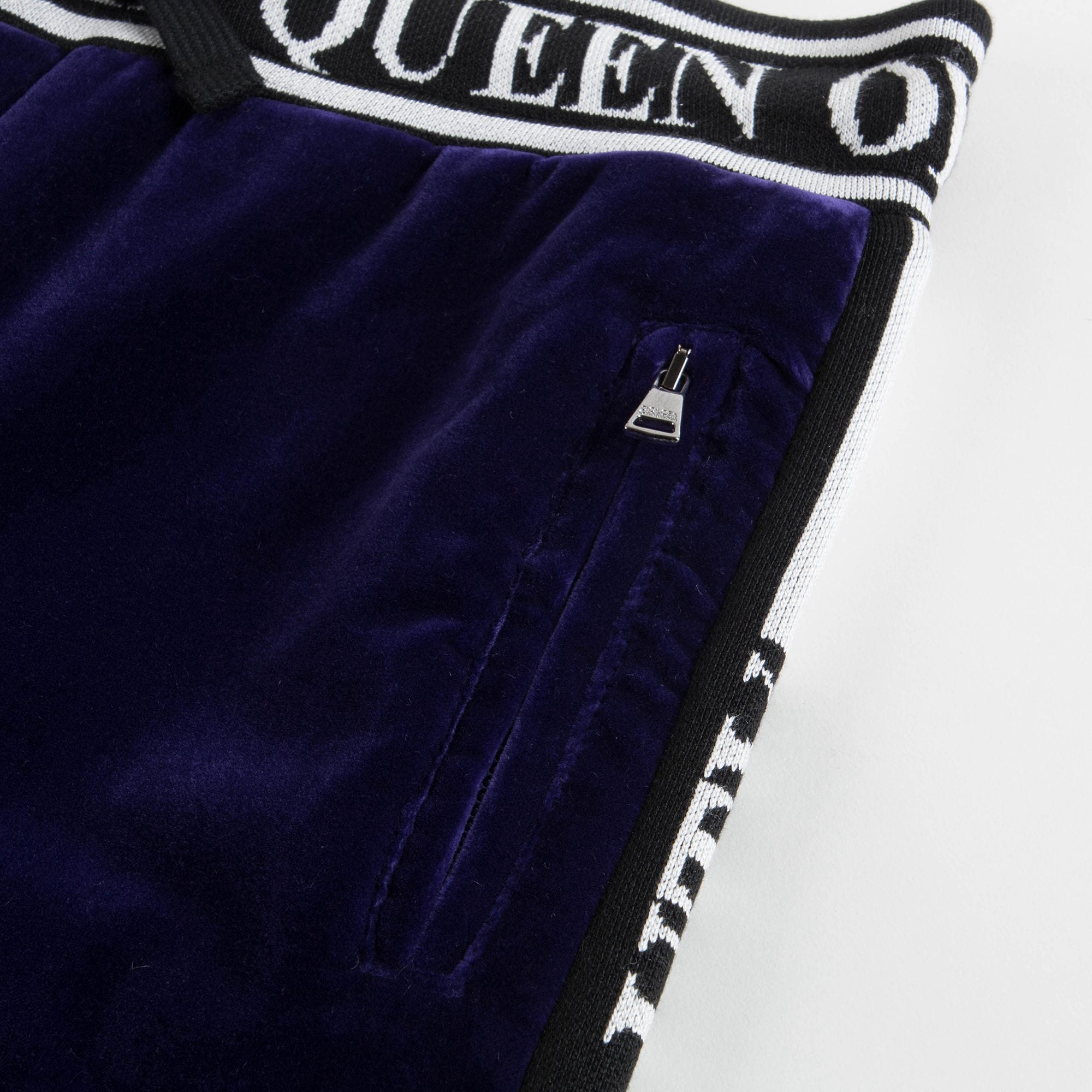 Girls Dark Purple Cotton Trousers