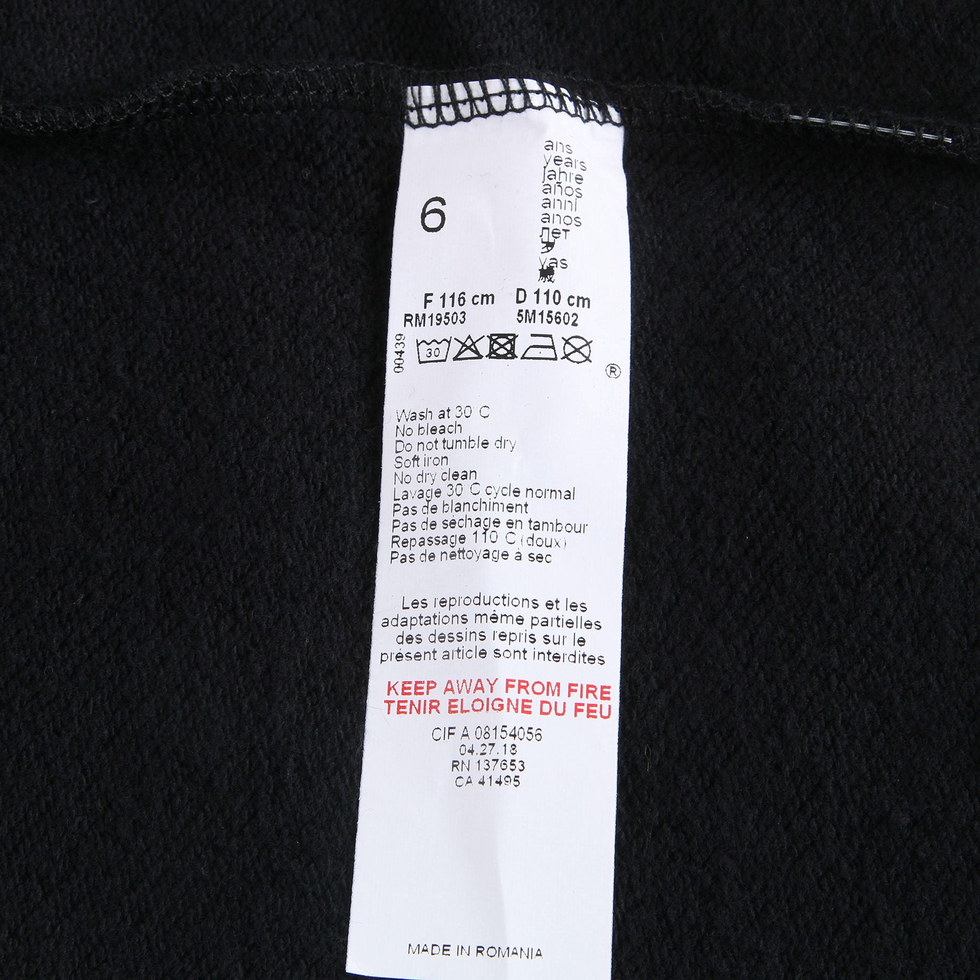 Boys Black Cotton Sweatshirt