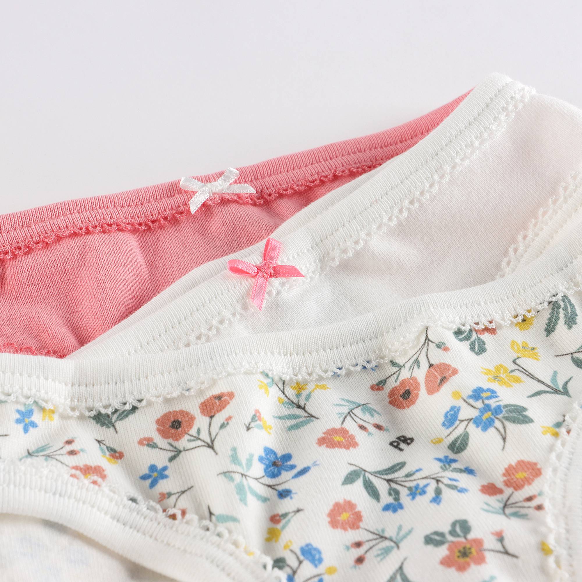 Girls White Cotton Underwear Set (3 Pack)