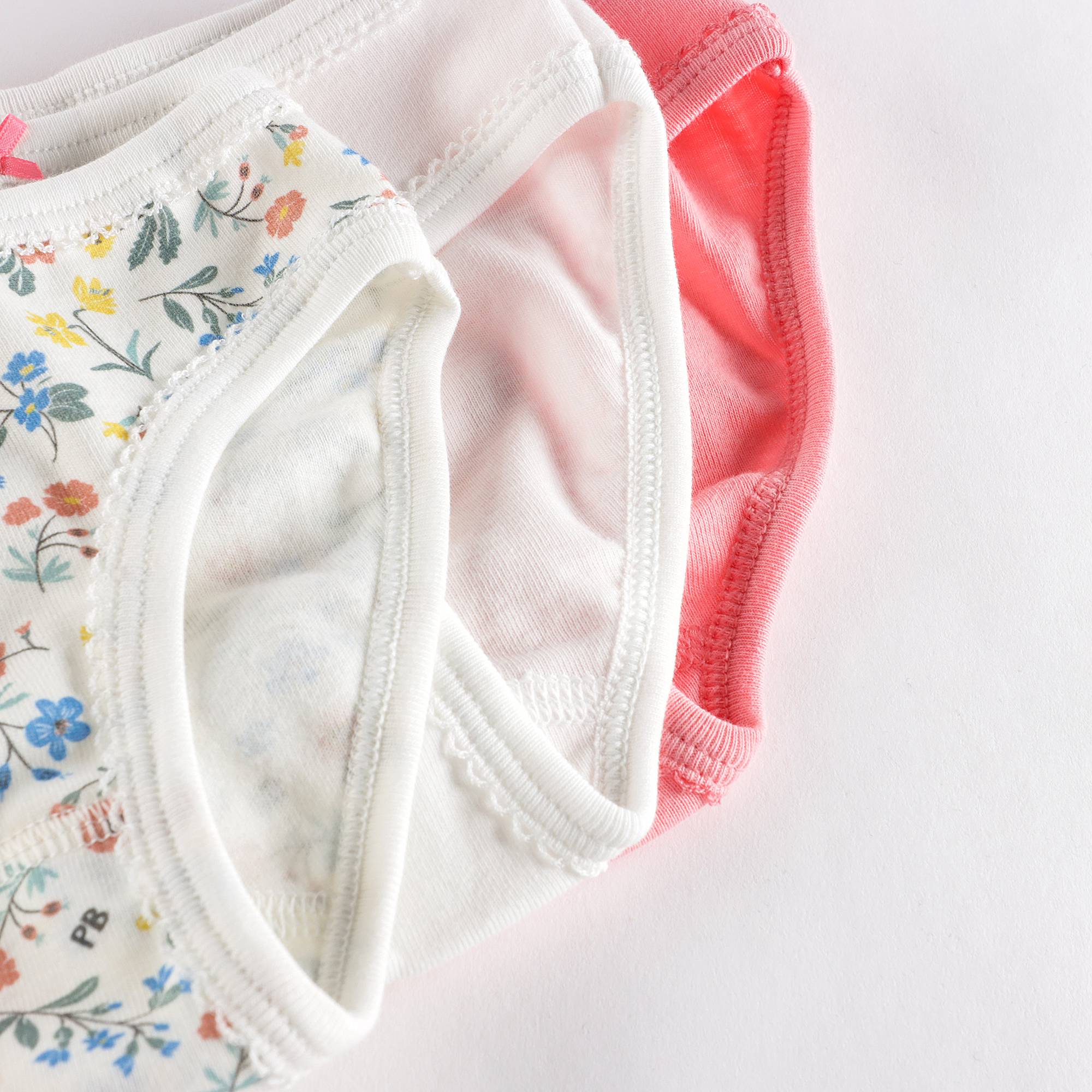 Girls White Cotton Underwear Set (3 Pack)