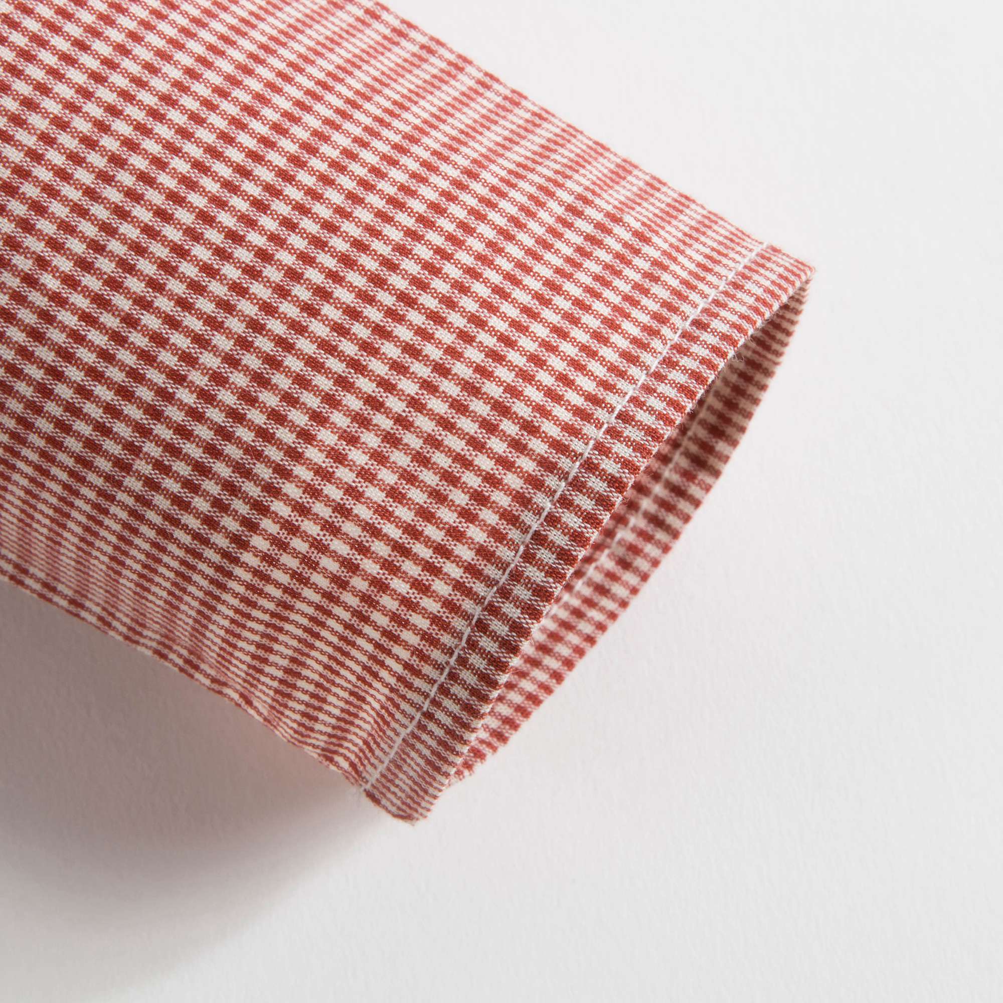 Baby Girls Red Micro Check Cotton Blouse
