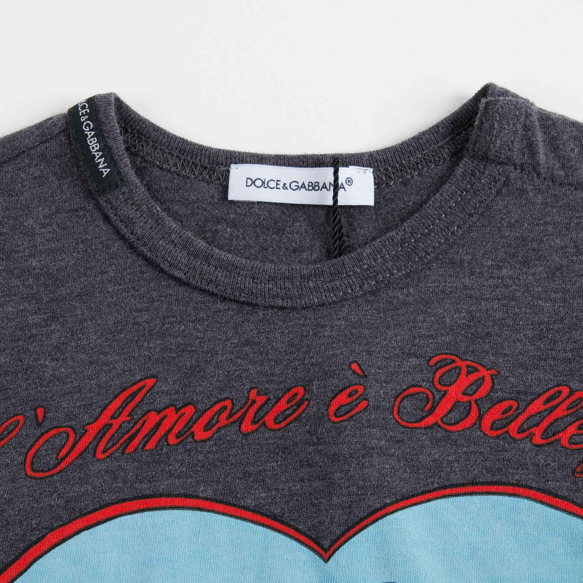 Baby Melange Grey Cotton T-shirt