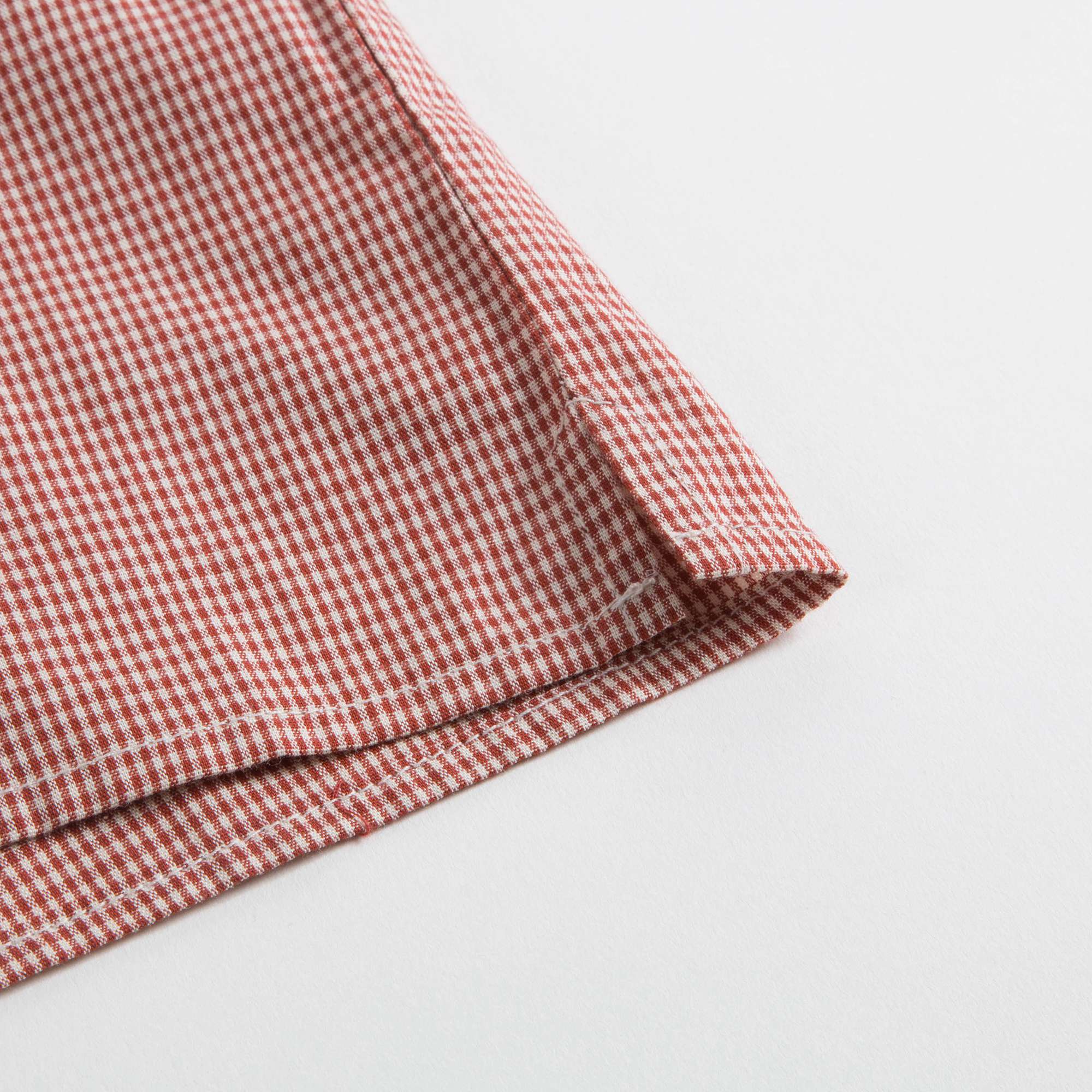 Baby Girls Red Micro Check Cotton Blouse