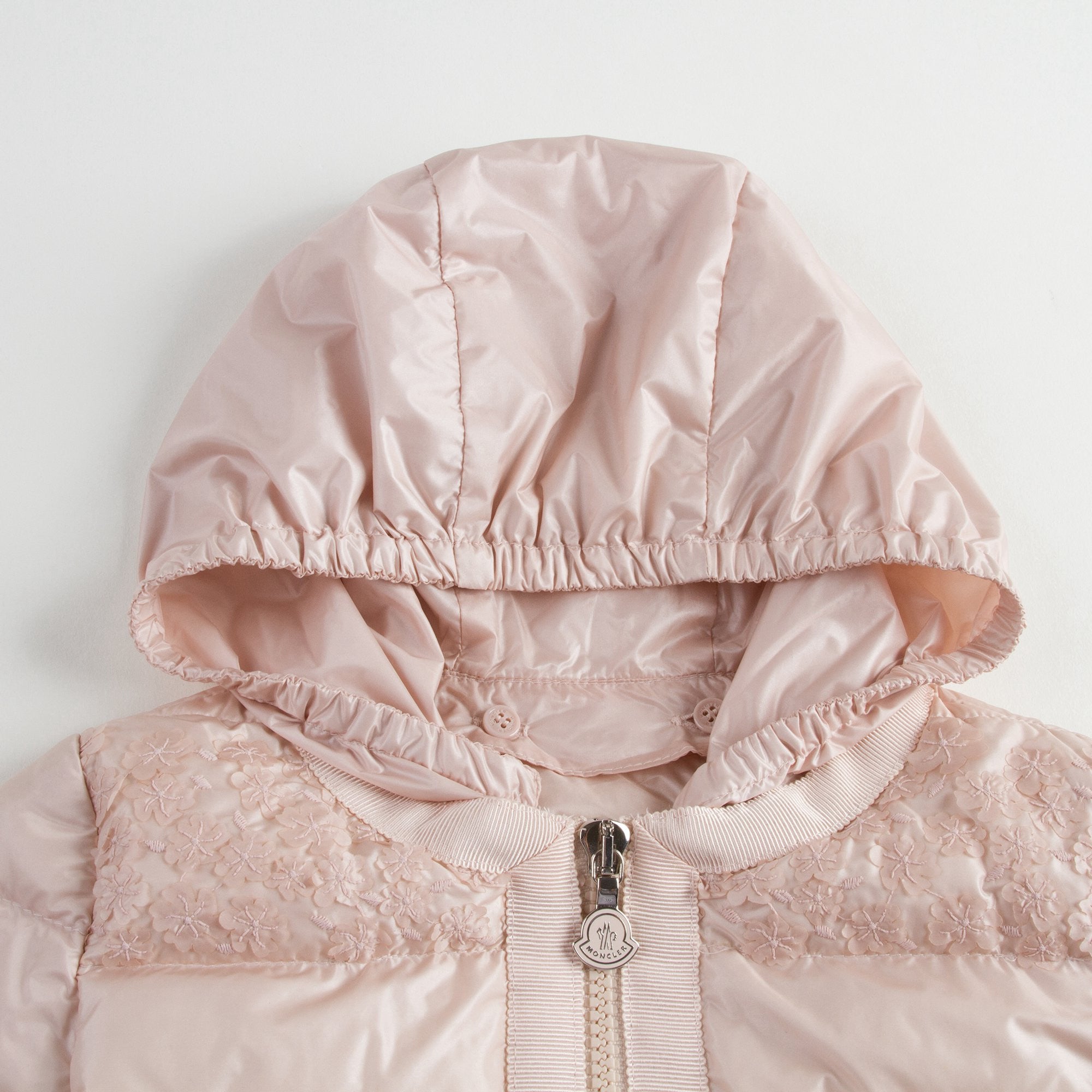 Girls Pink Patch Trims Down Padded Jacket