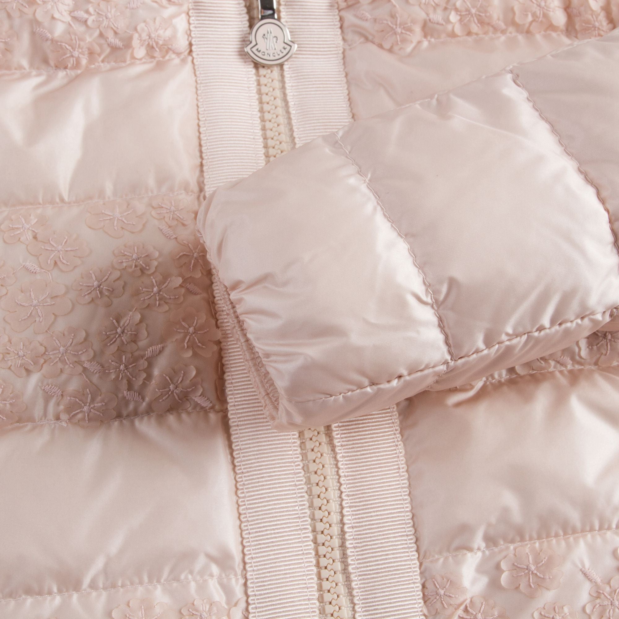 Girls Pink Patch Trims Down Padded Jacket