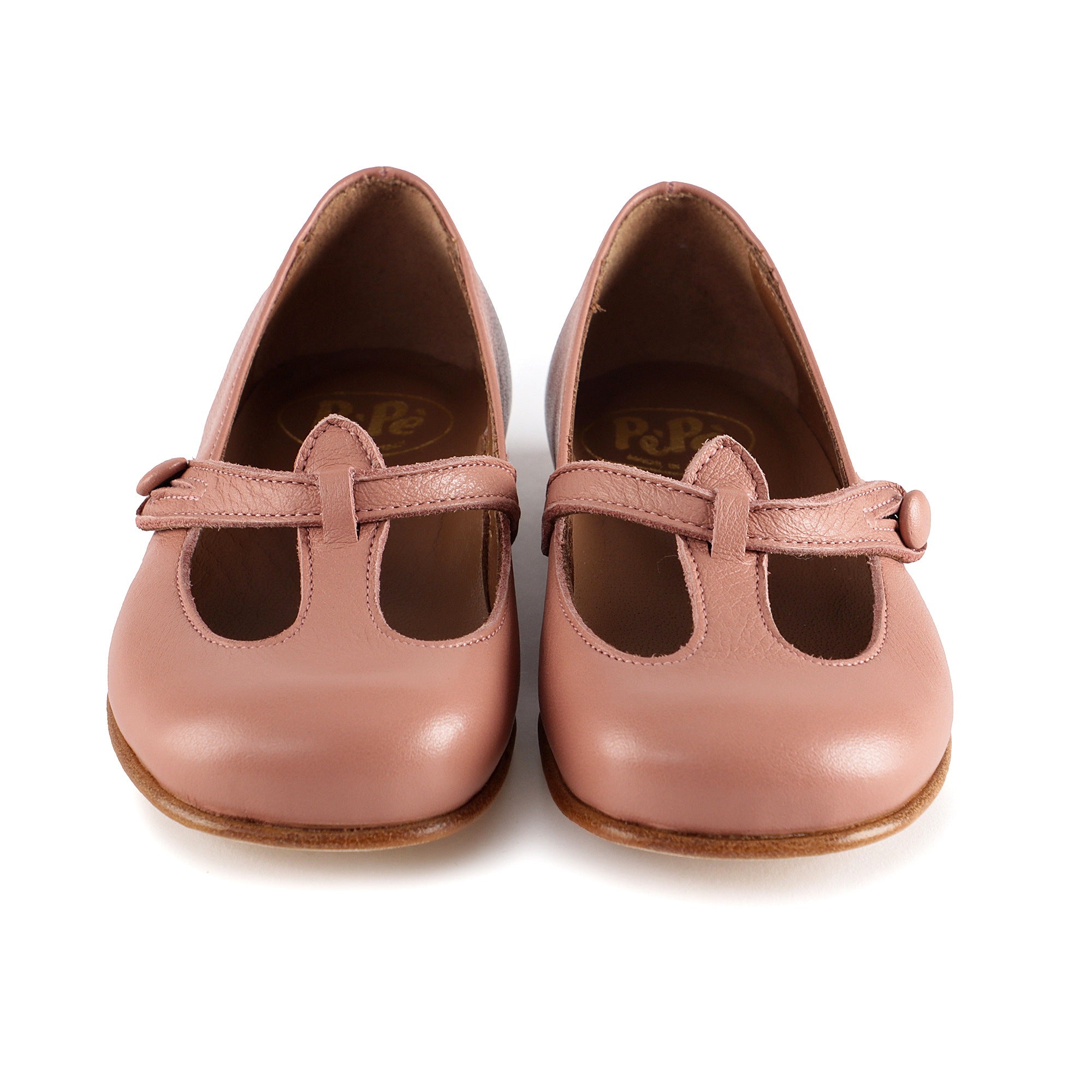 Girls Pink Leather Shoes