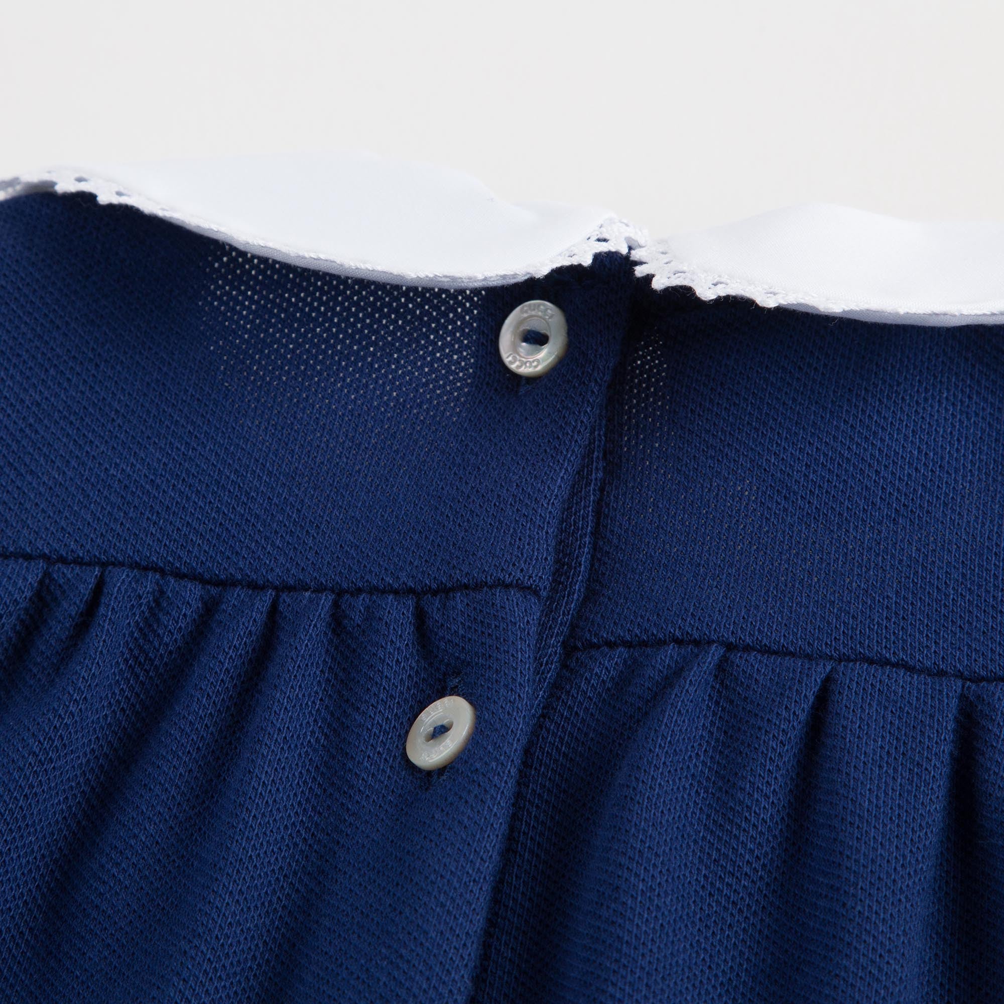 Baby Girls Blue Cotton Piqué Dress