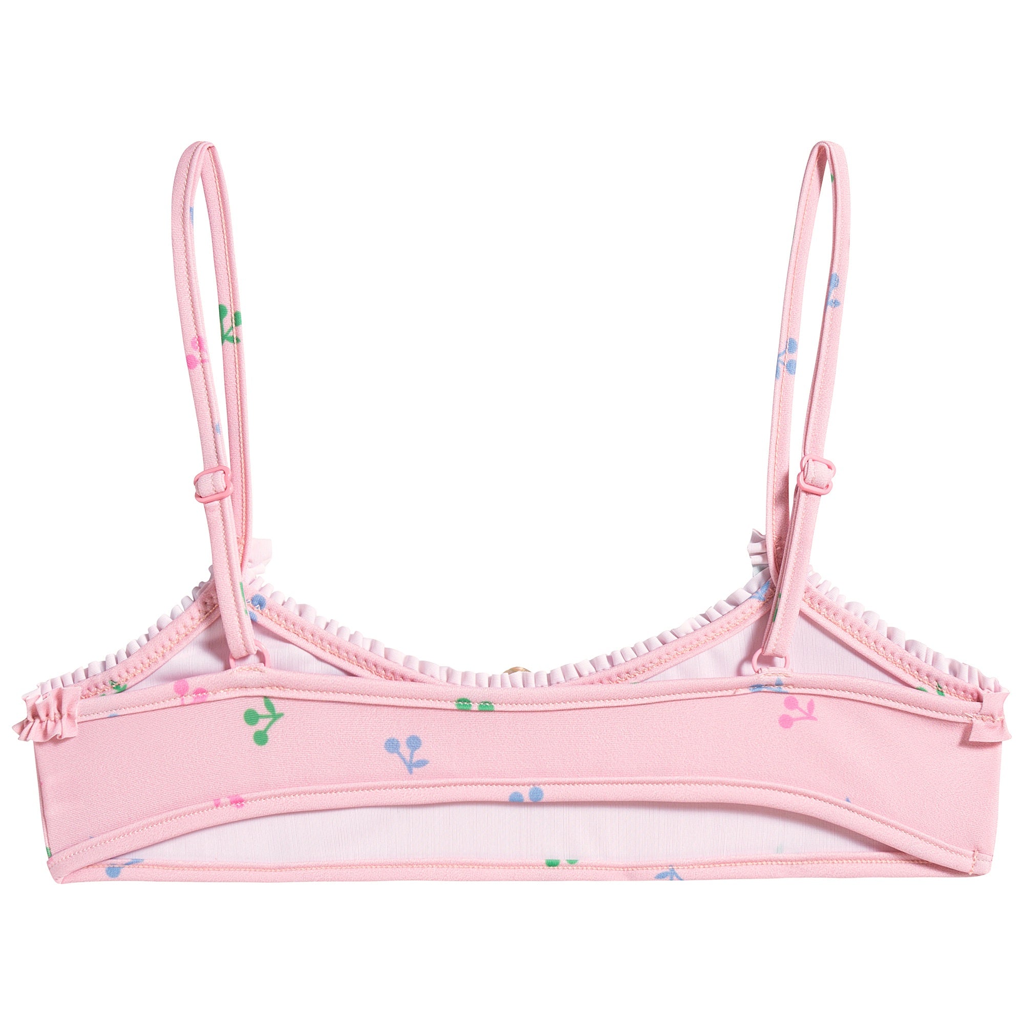 女童粉色碎花泳衣