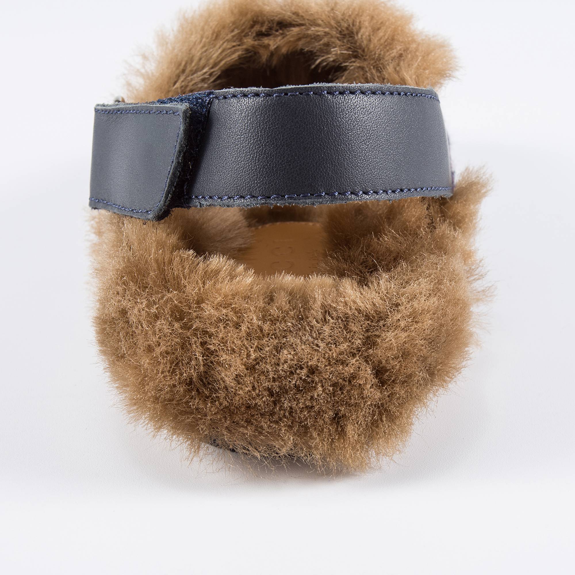 Girls Blue GG Faux Fur Shoes