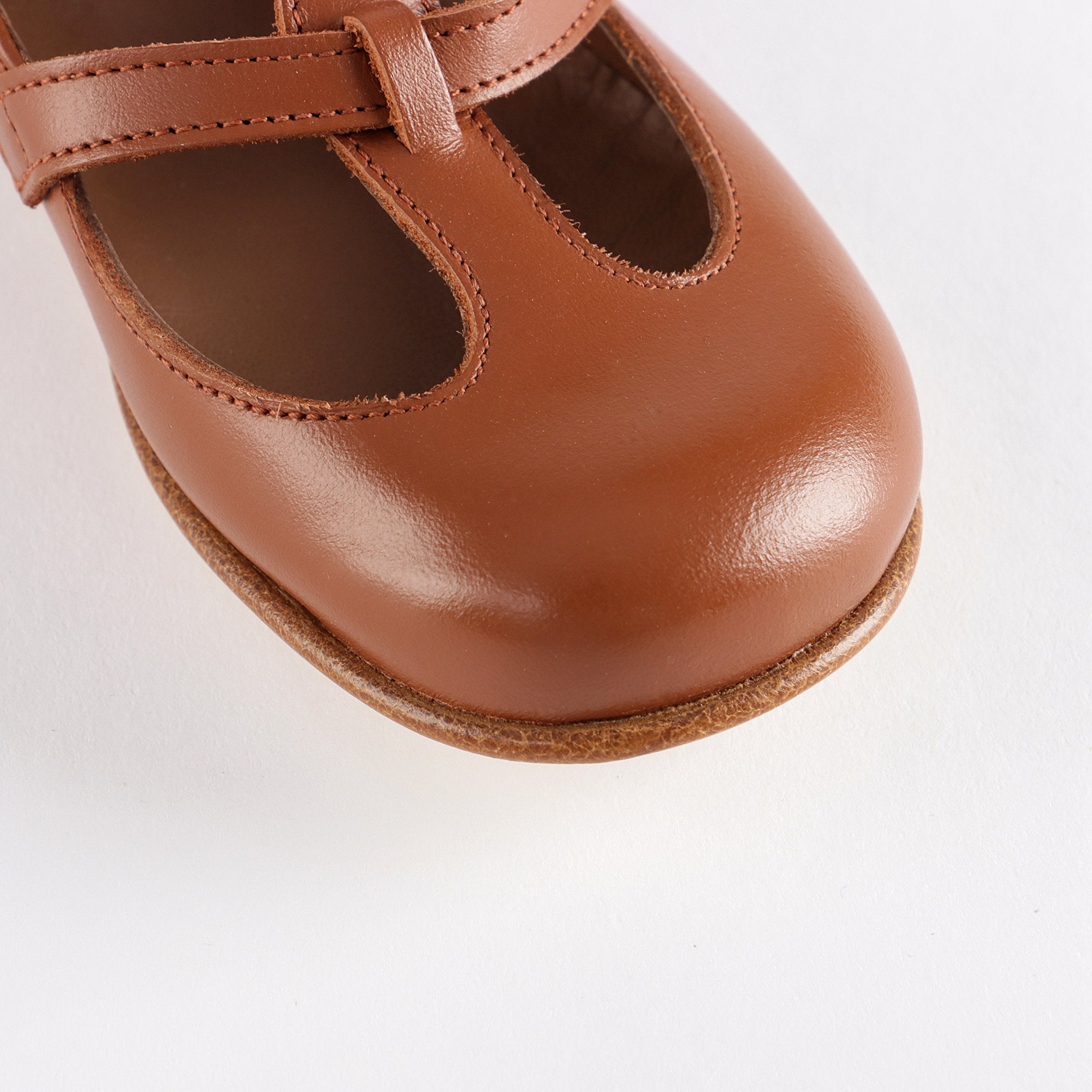 Girls Brown Leather Shoes