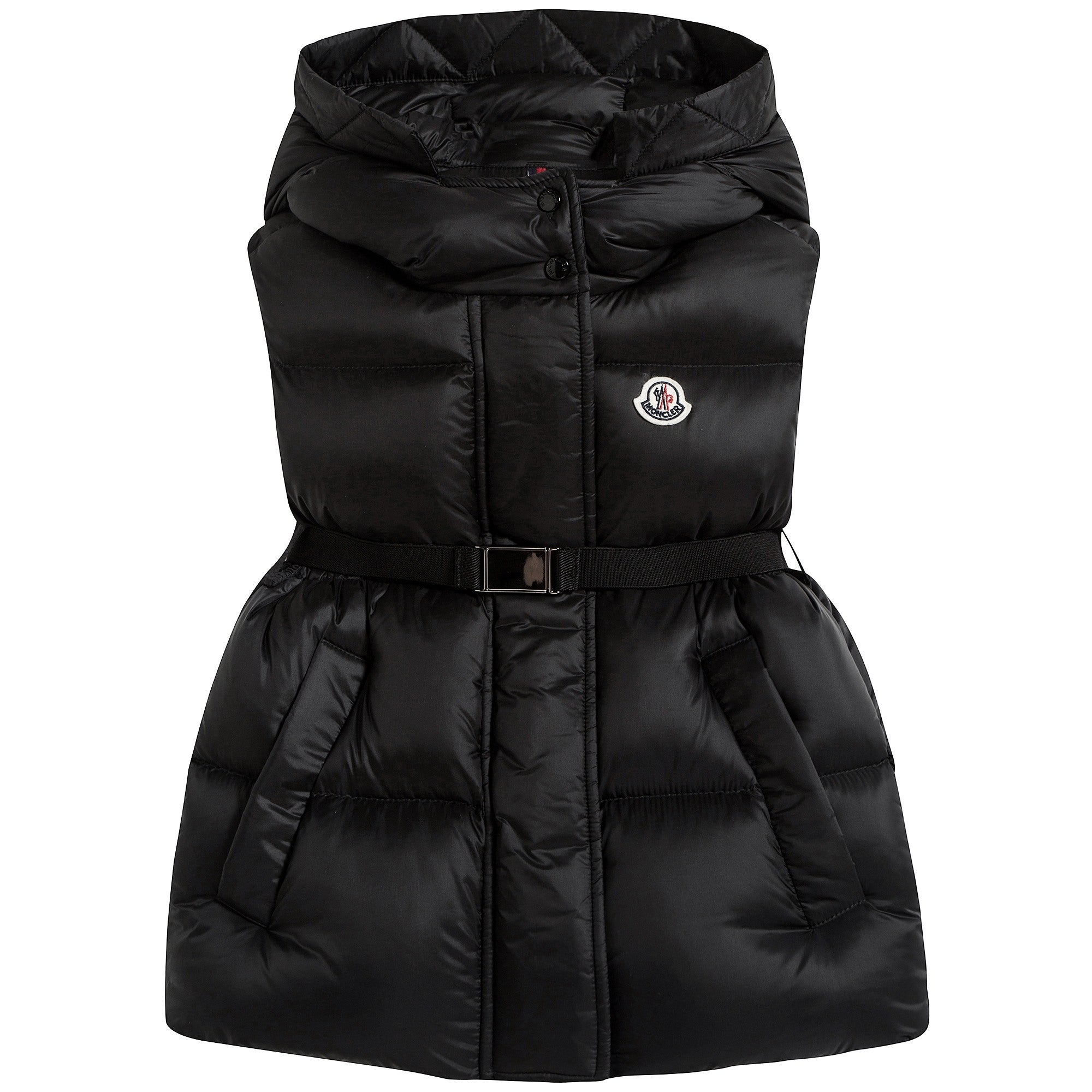Girls Black Padded Down Gilet