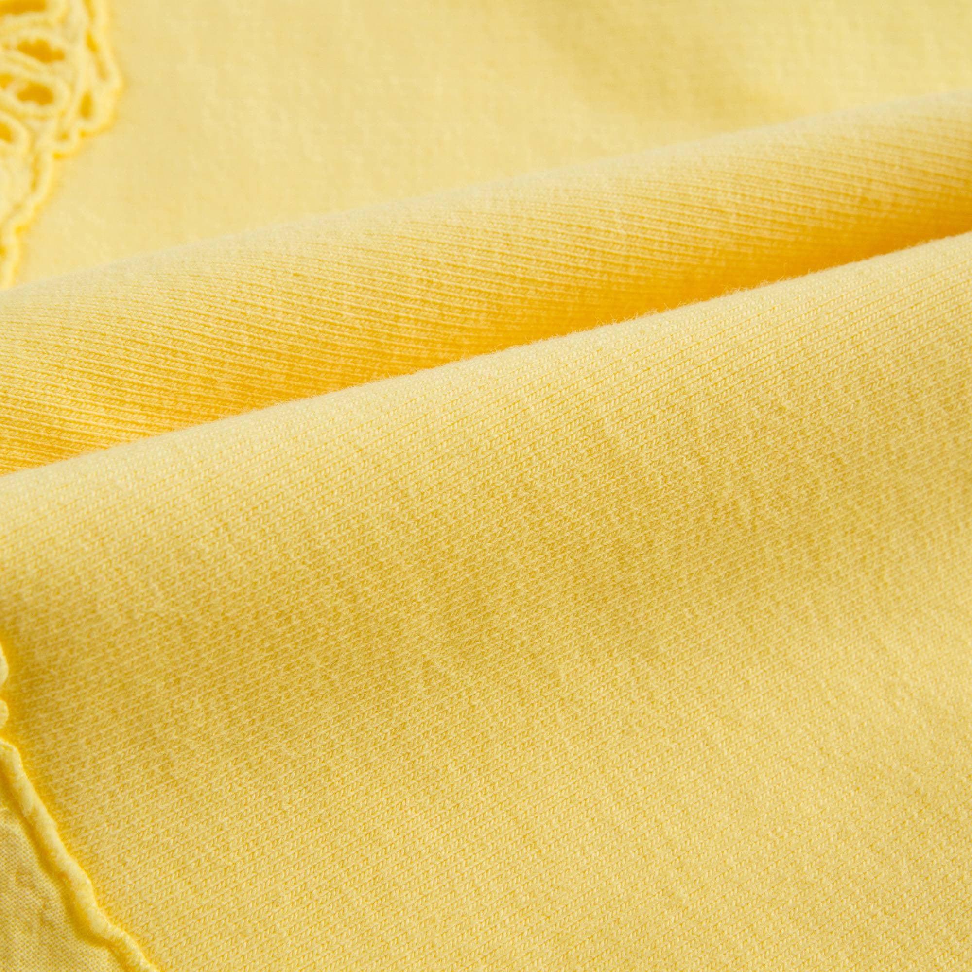 Baby Girls Yellow Cotton Shorts