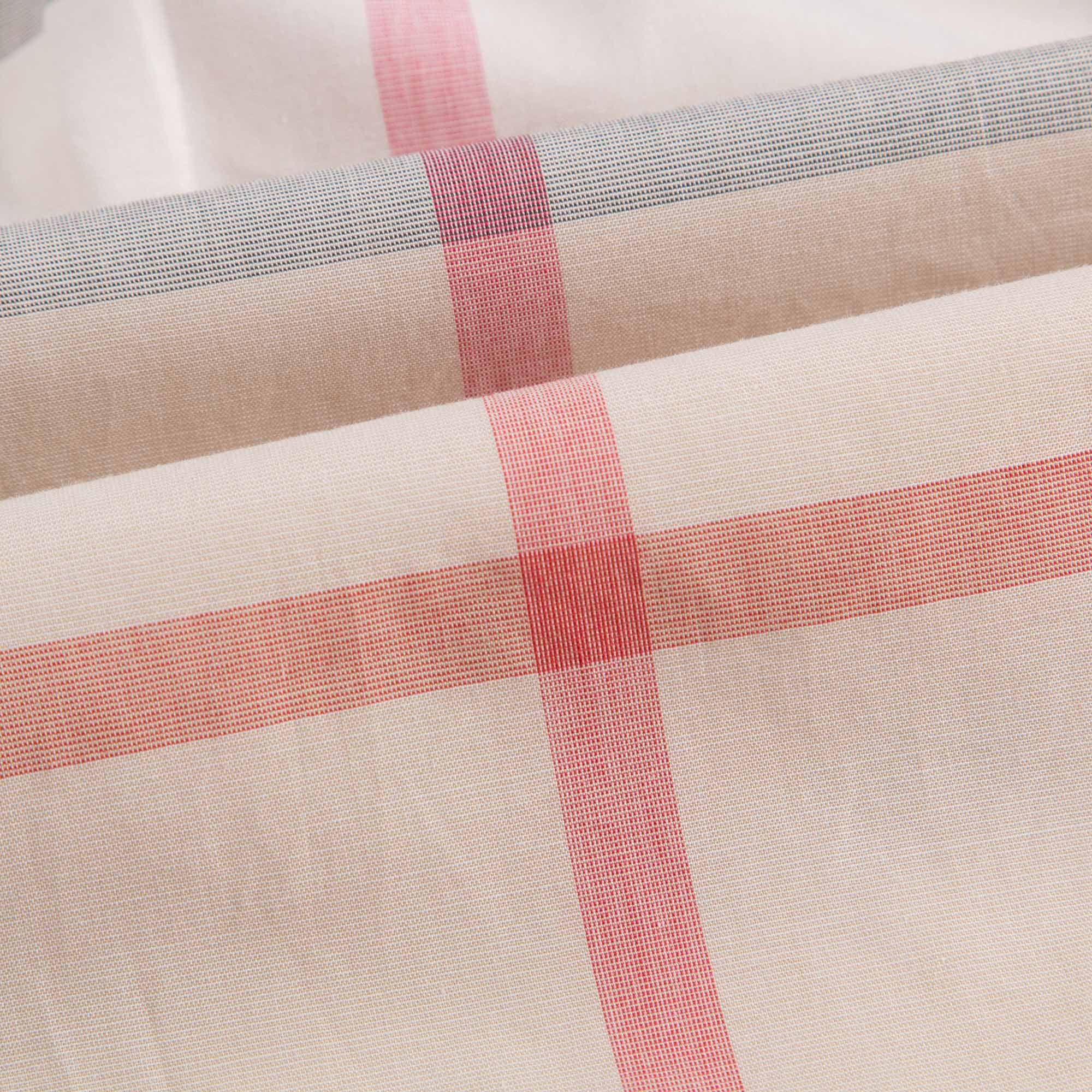 Baby Girls Beige Check Dress With Collar