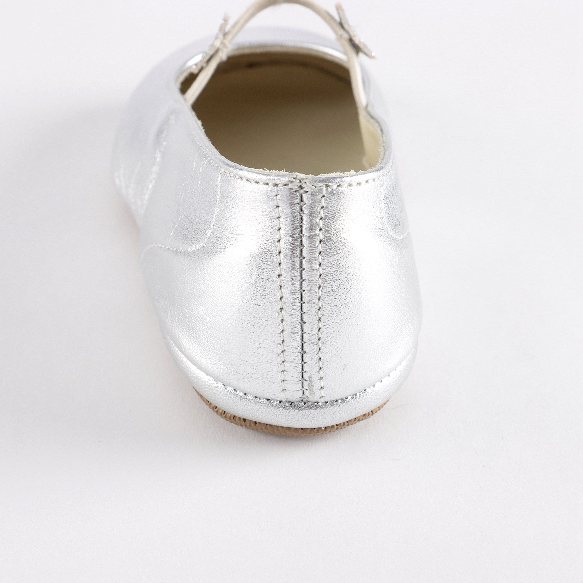 Girls Silver Stars Leather Shoes