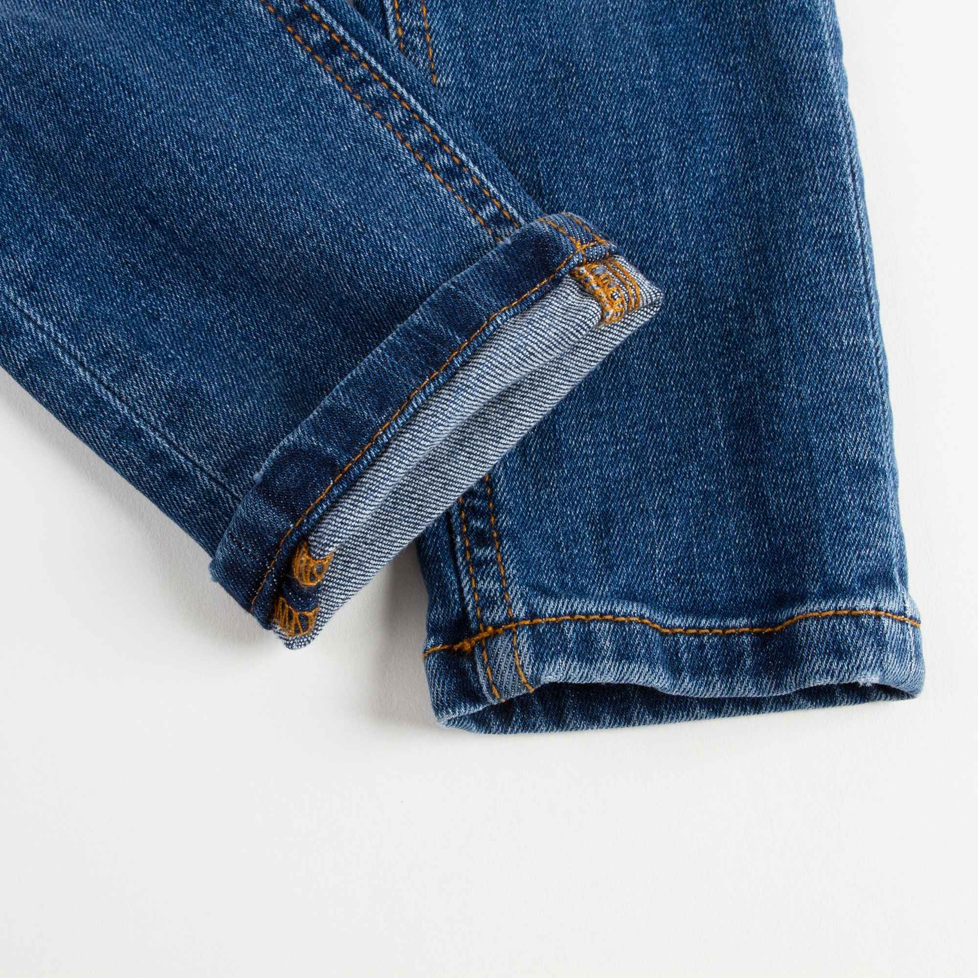 Girls Blue Denim Embroidered Pocket Jeans
