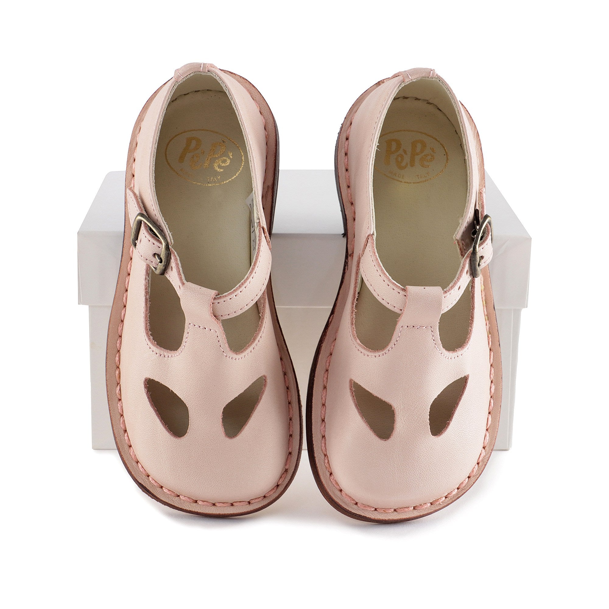 Girls Pink Leather Shoes
