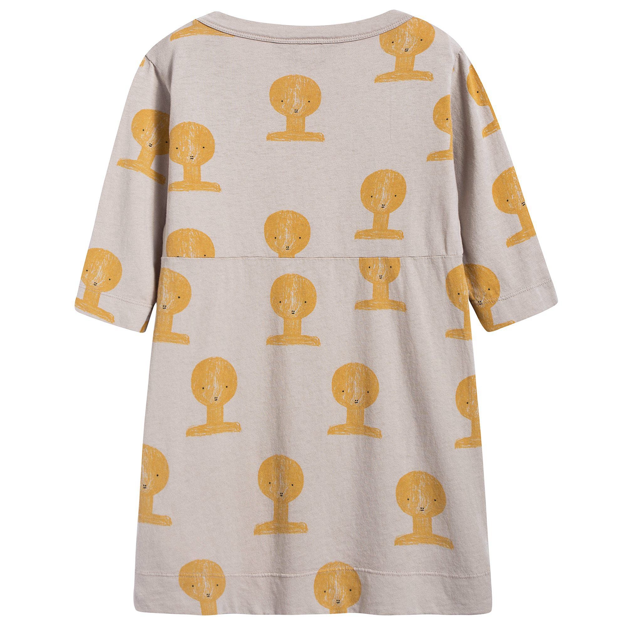 Girls Beige Tao Busts Cotton Dress