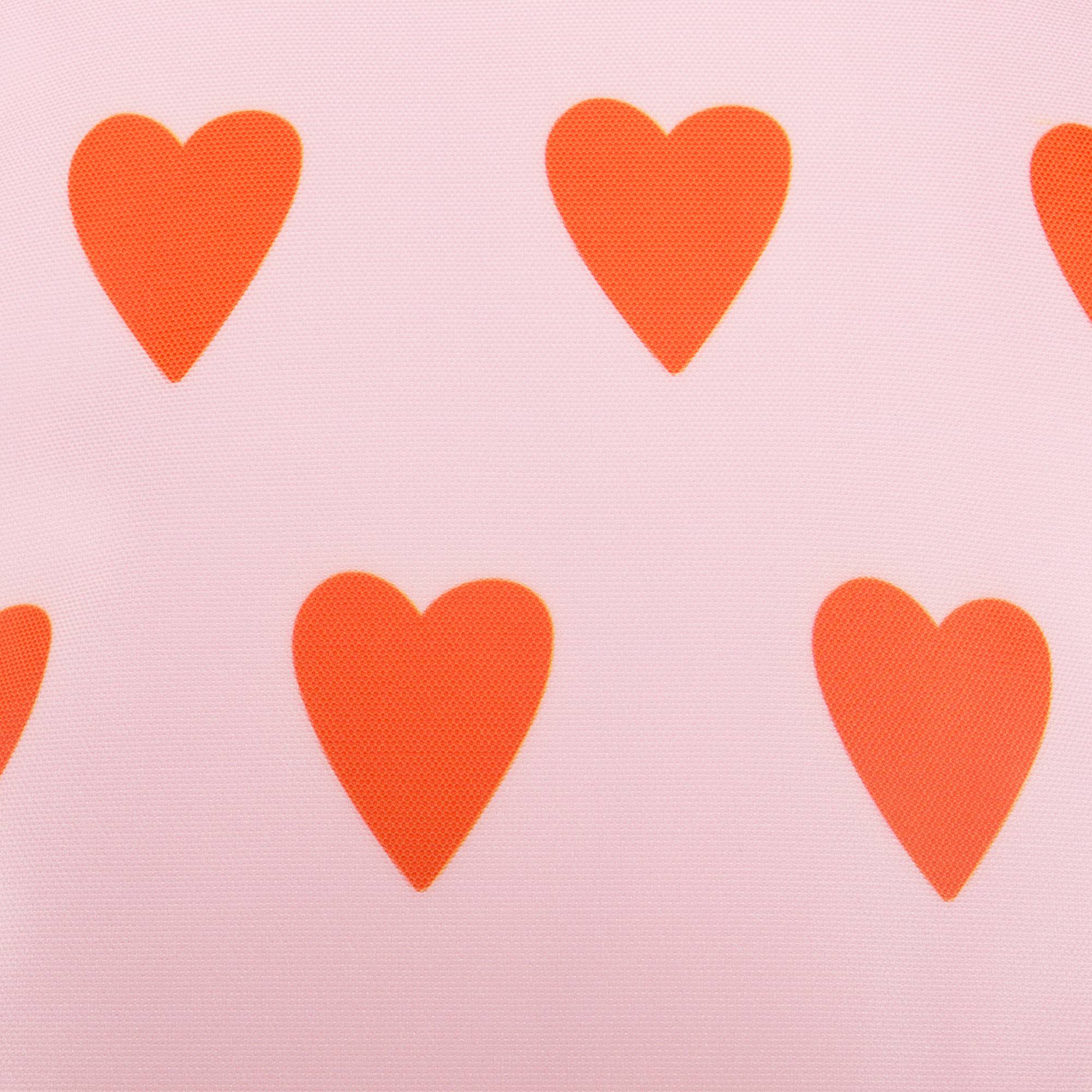 Girls Soft Pink & Orange Mini Hearts Backpack（20 x 10 x 30 cm）