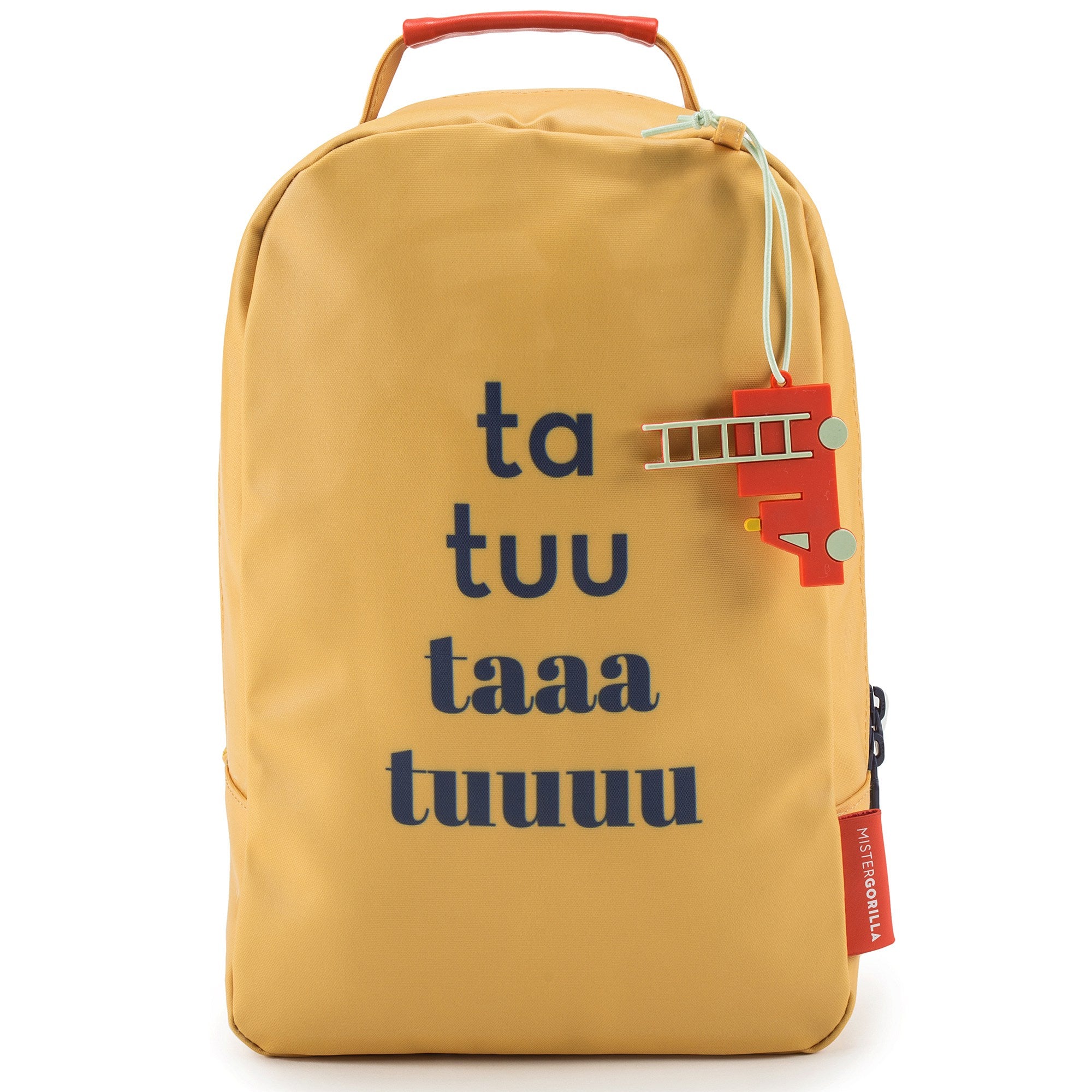 Girls Yellow Mini Firetruck Backpack（20 x 10 x 30 cm）