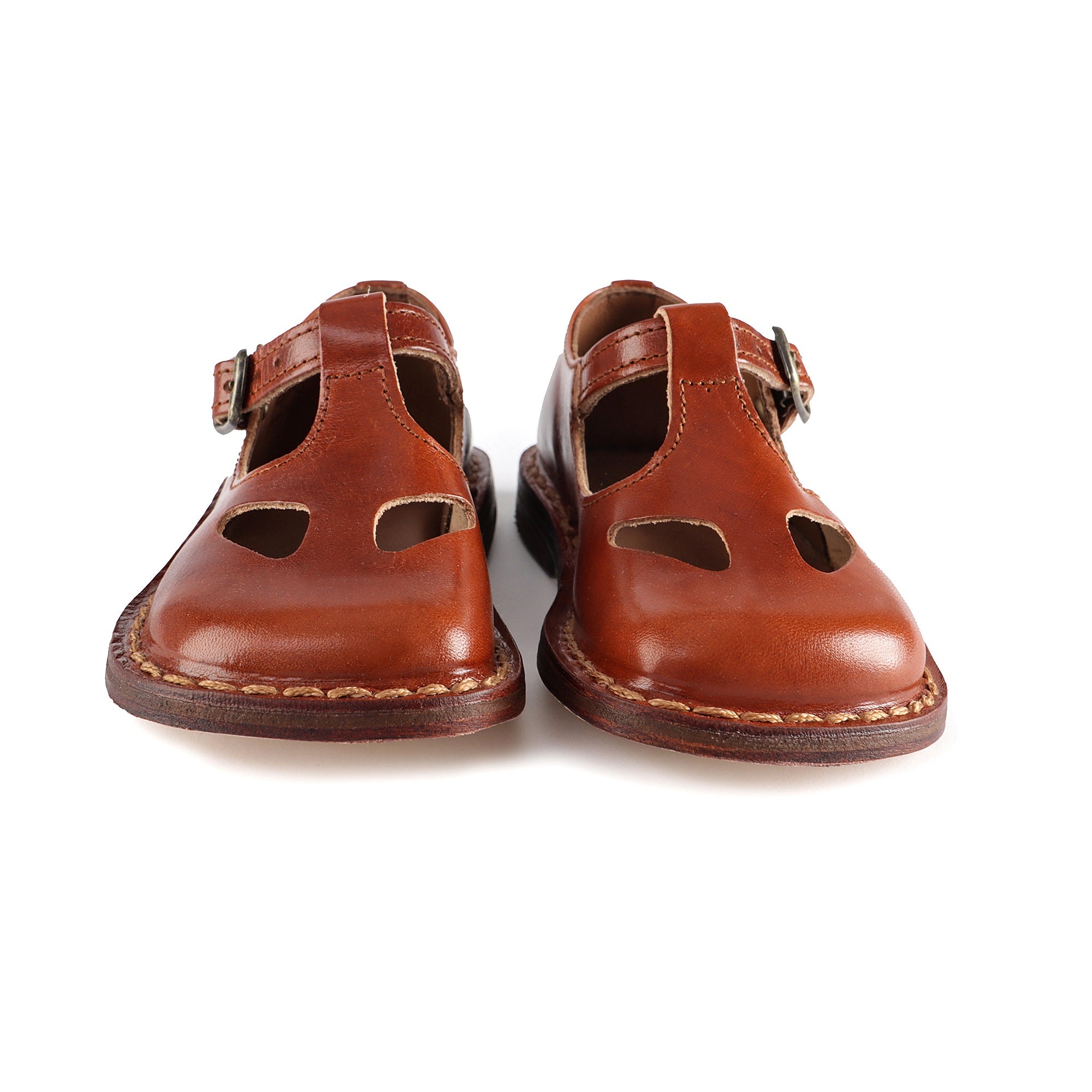 Girls Brown Leather Shoes
