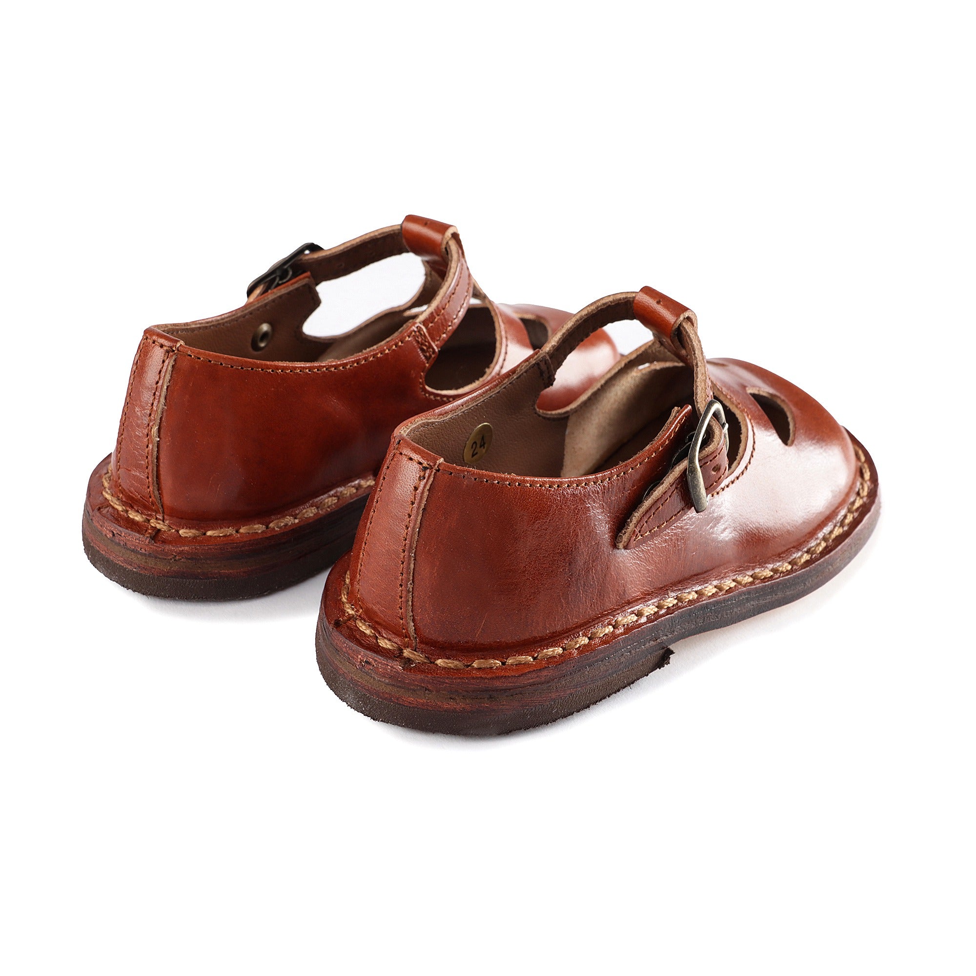 Girls Brown Leather Shoes