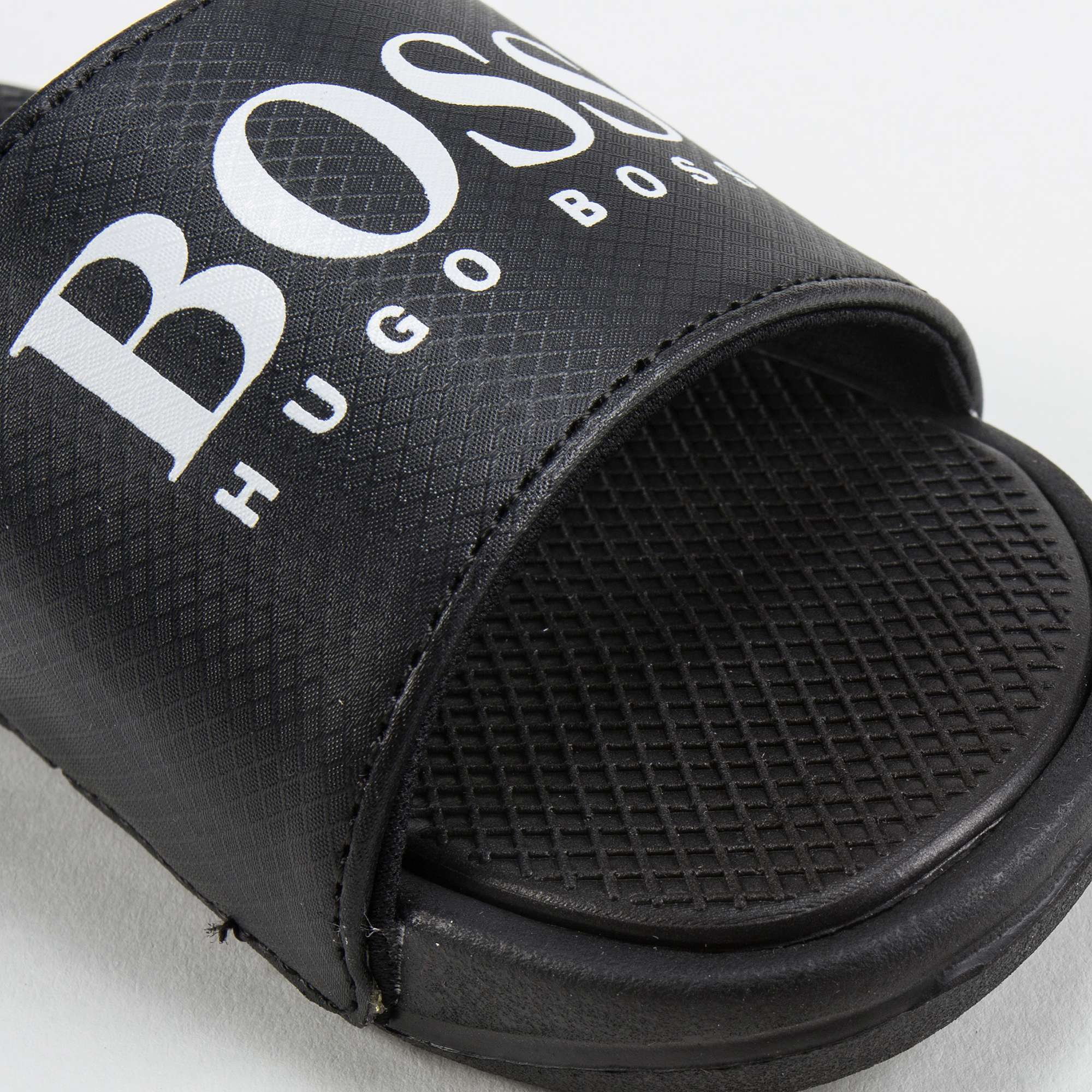 Boys Black Logo Sandales
