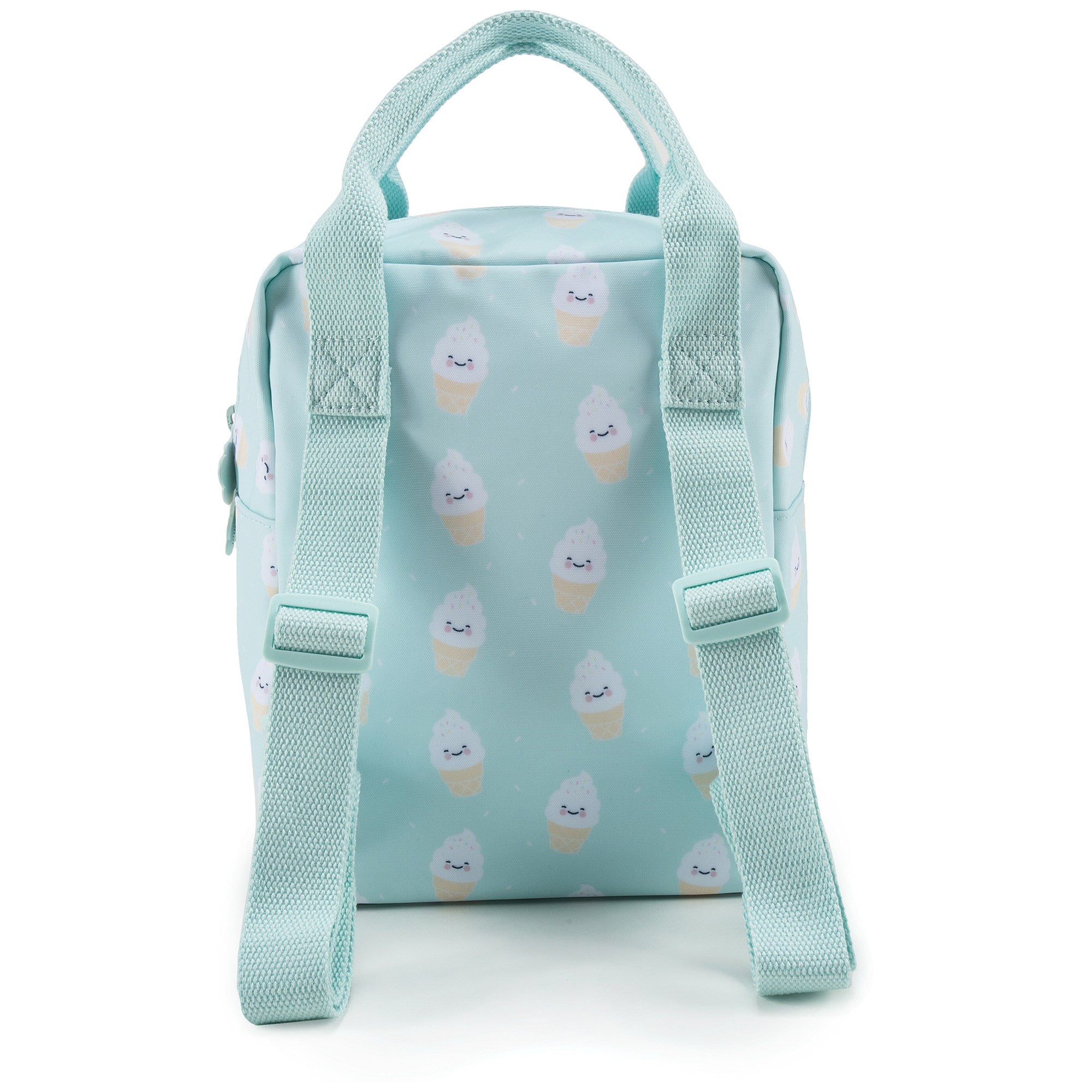 Girls Mint Green Icecream Printed Backpack（20 x 13 x 26 cm）