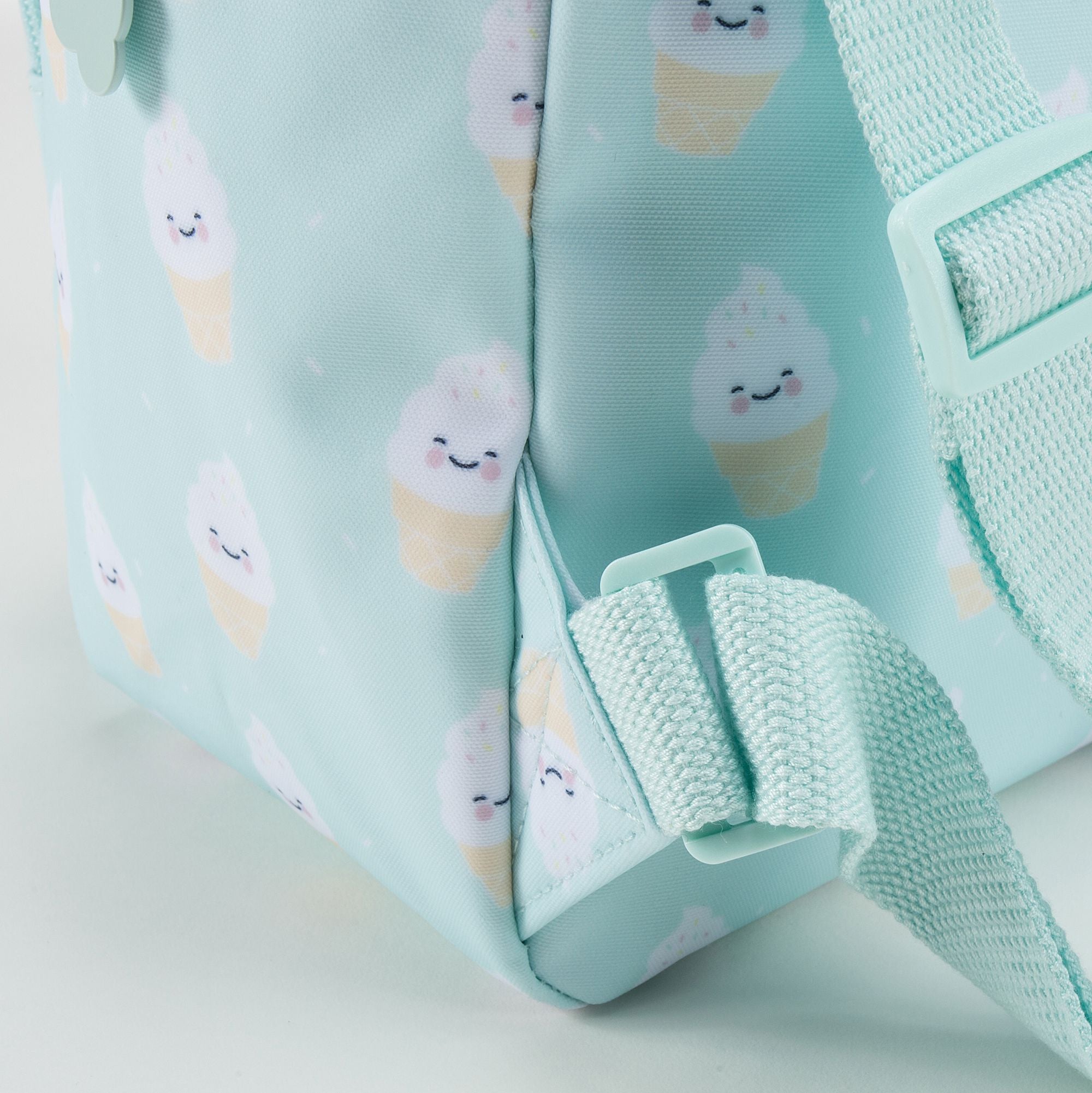 Girls Mint Green Icecream Printed Backpack（20 x 13 x 26 cm）