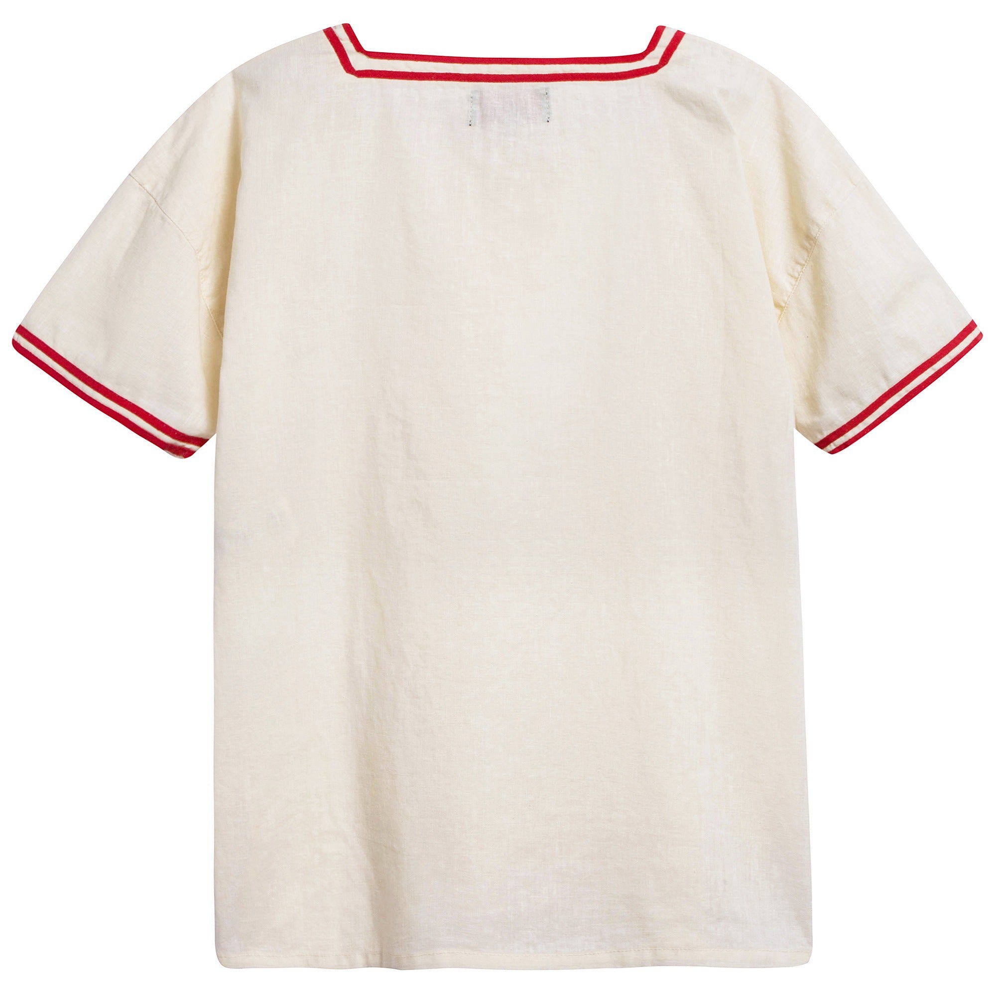Girls Raw White Red Logo Cotton T-shirt