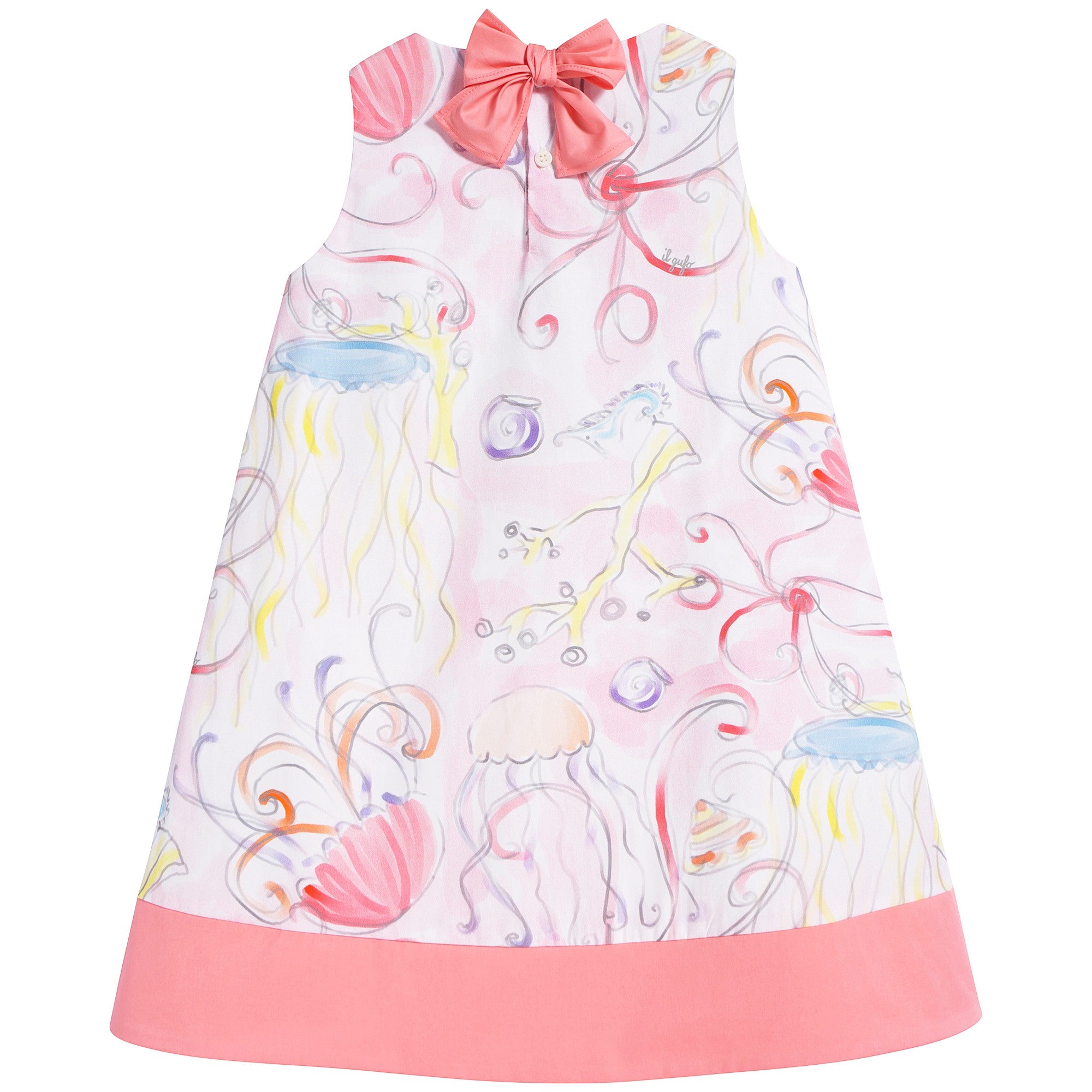 Girls Pearl Pink Cotton Dress