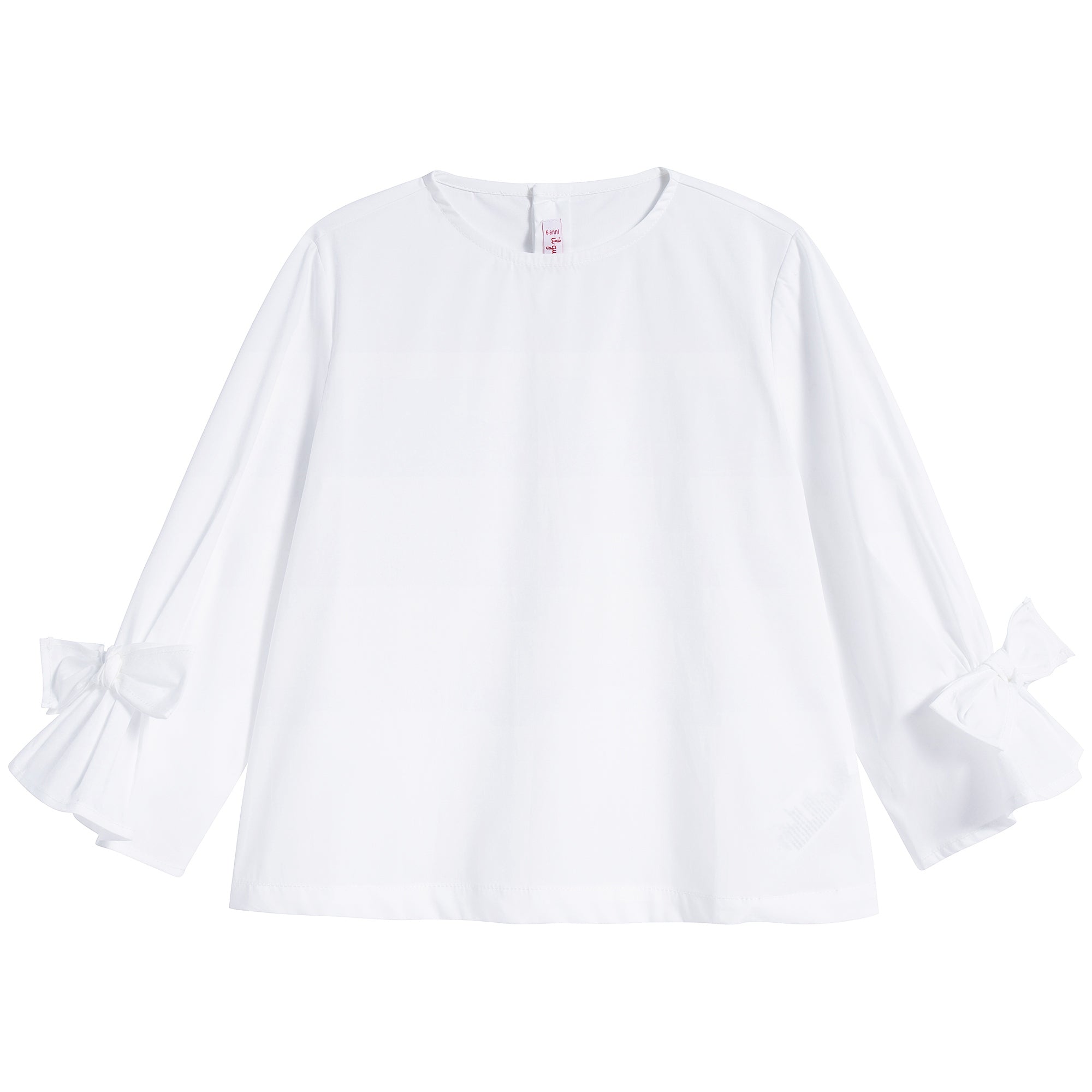 Girls White Cotton Shirt