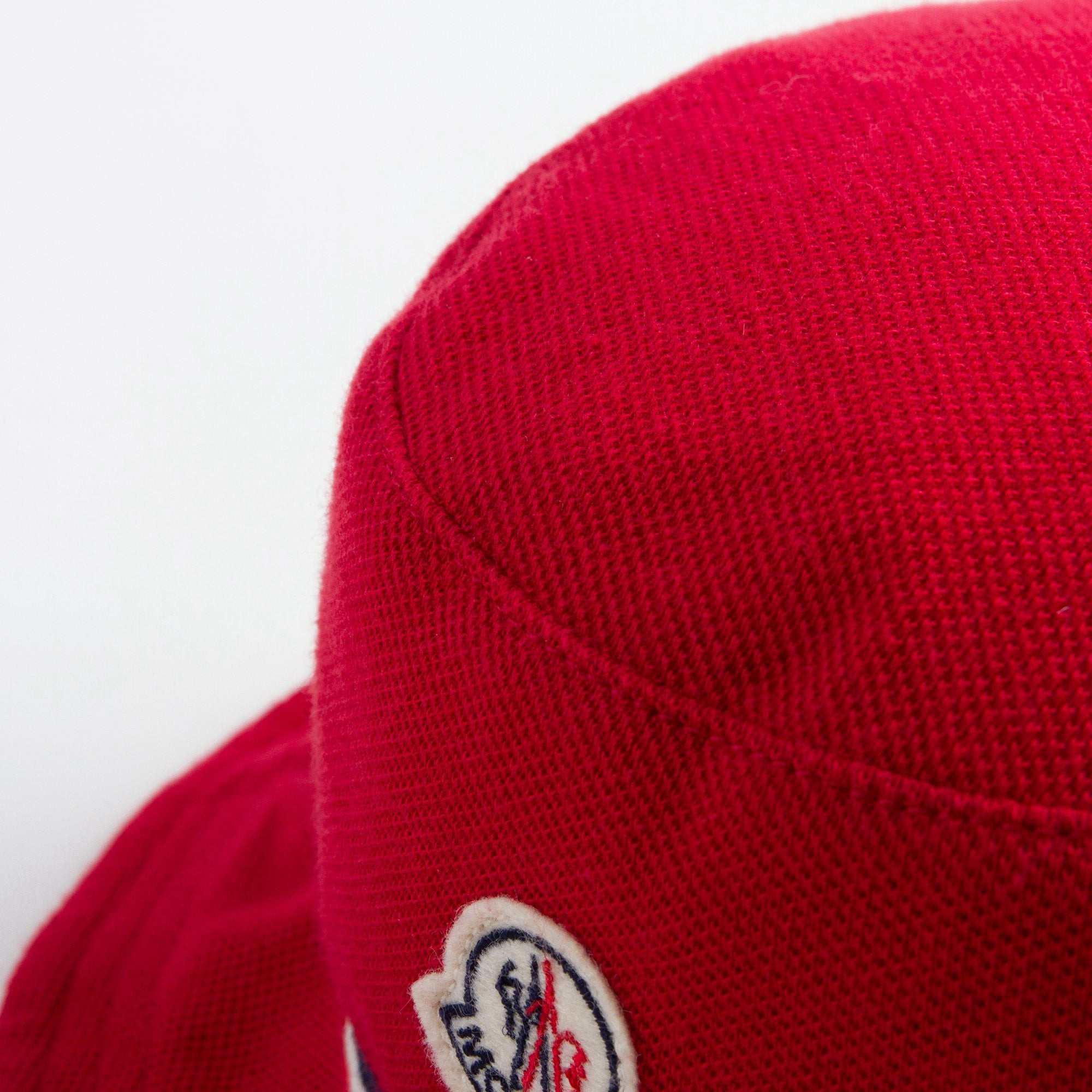 Baby Red Sun Hat With Striped Trims