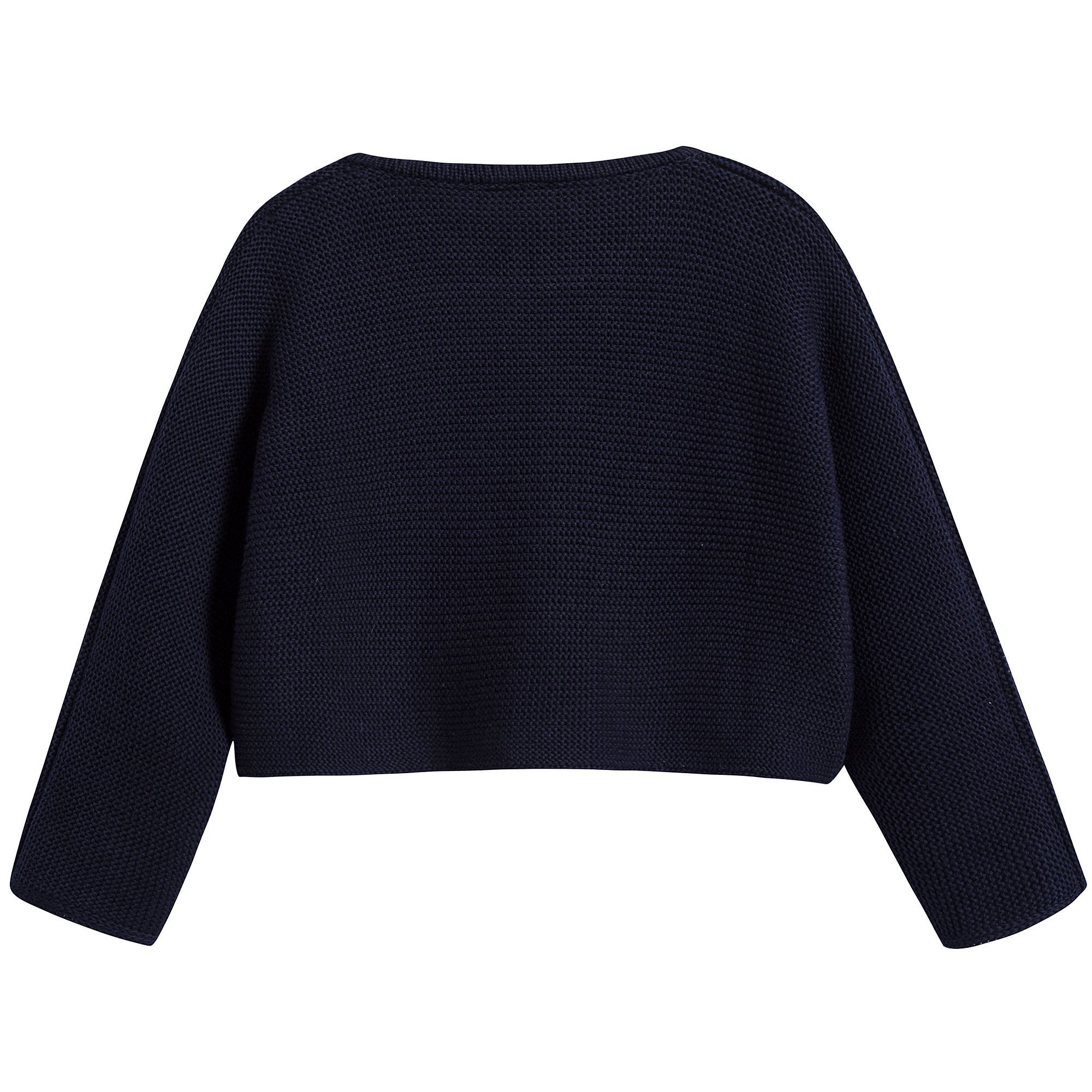 Girls Dark Blue Cotton Cardigan