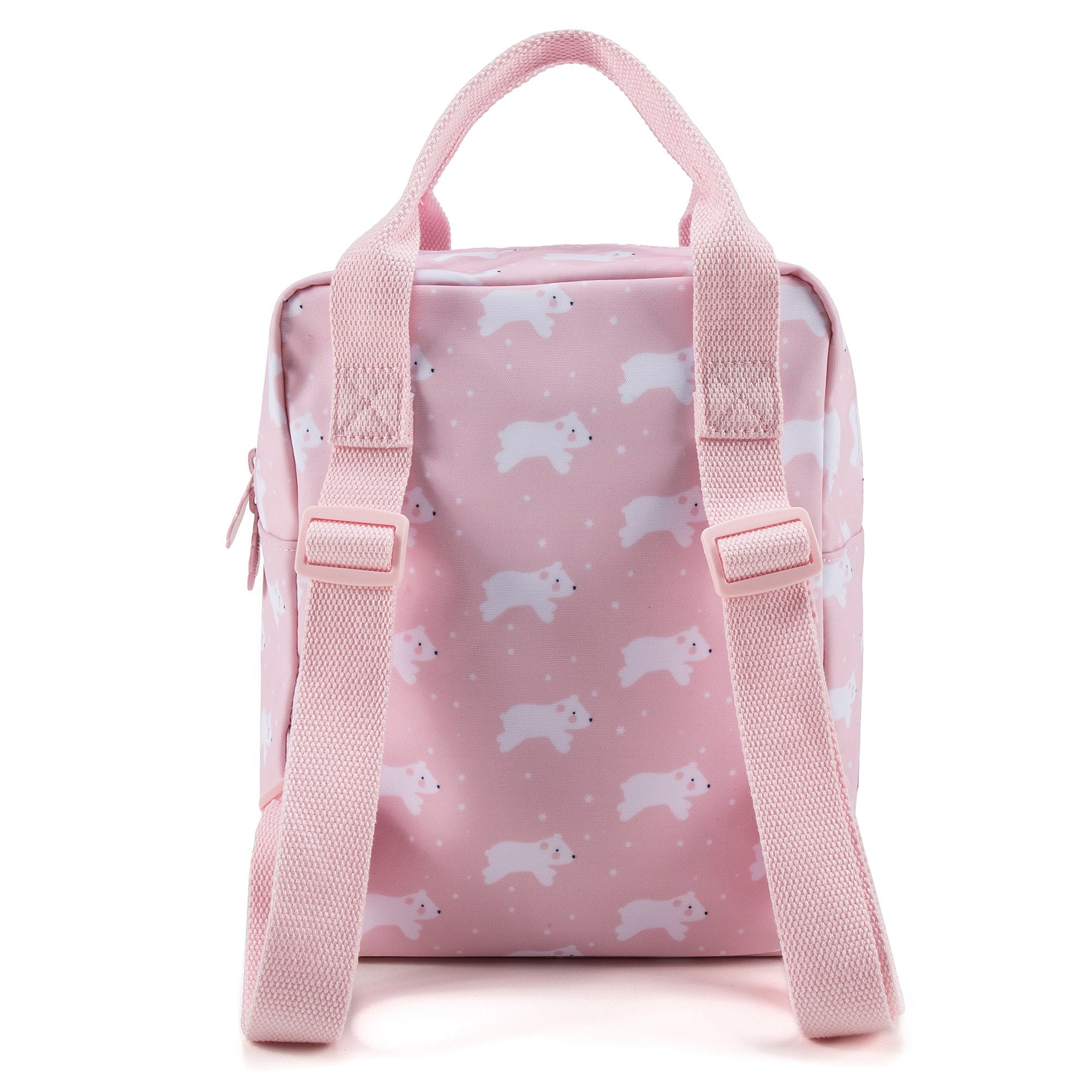 Girls Light Pink Dog Printed Backpack（20 x 13 x 26 cm）