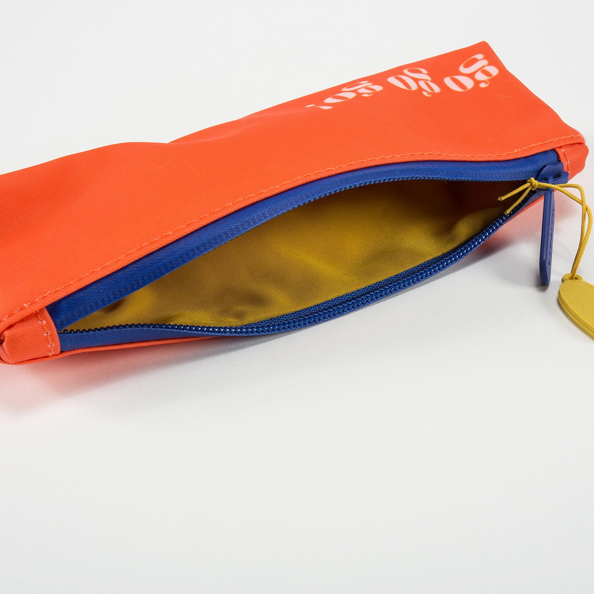 Girls Orange Go Go Go Pencil Pouch（23 x 9 cm）
