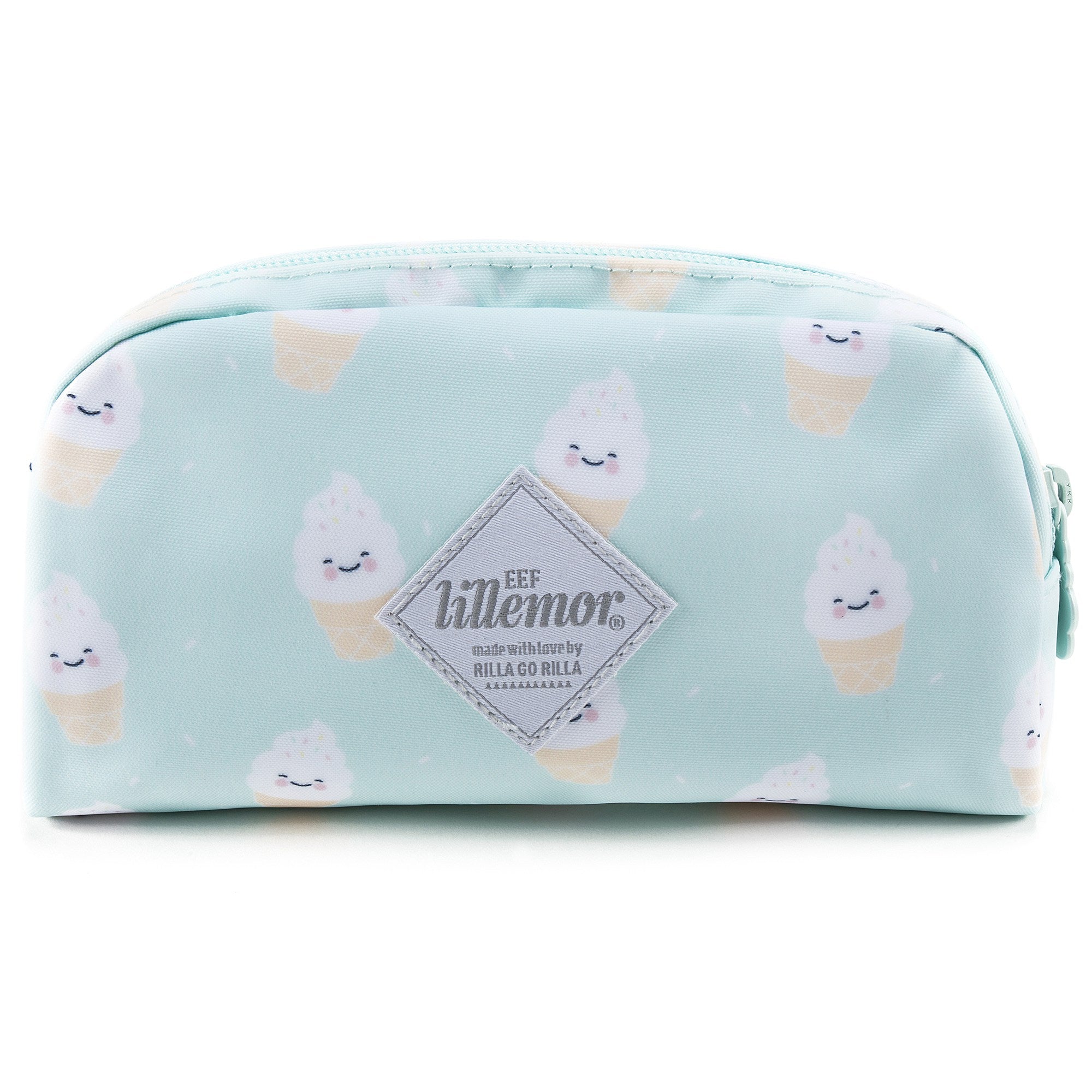 Girls Mint Green Icecream Printed Pencil Pouch（21 x 11cm）